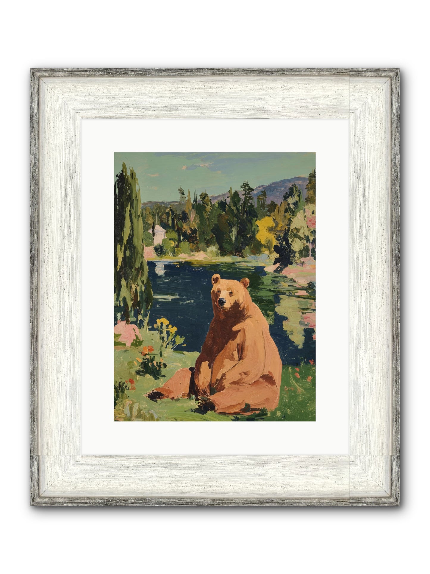 Cinnamon Shadow Framed Print - Driftwood White 12x16