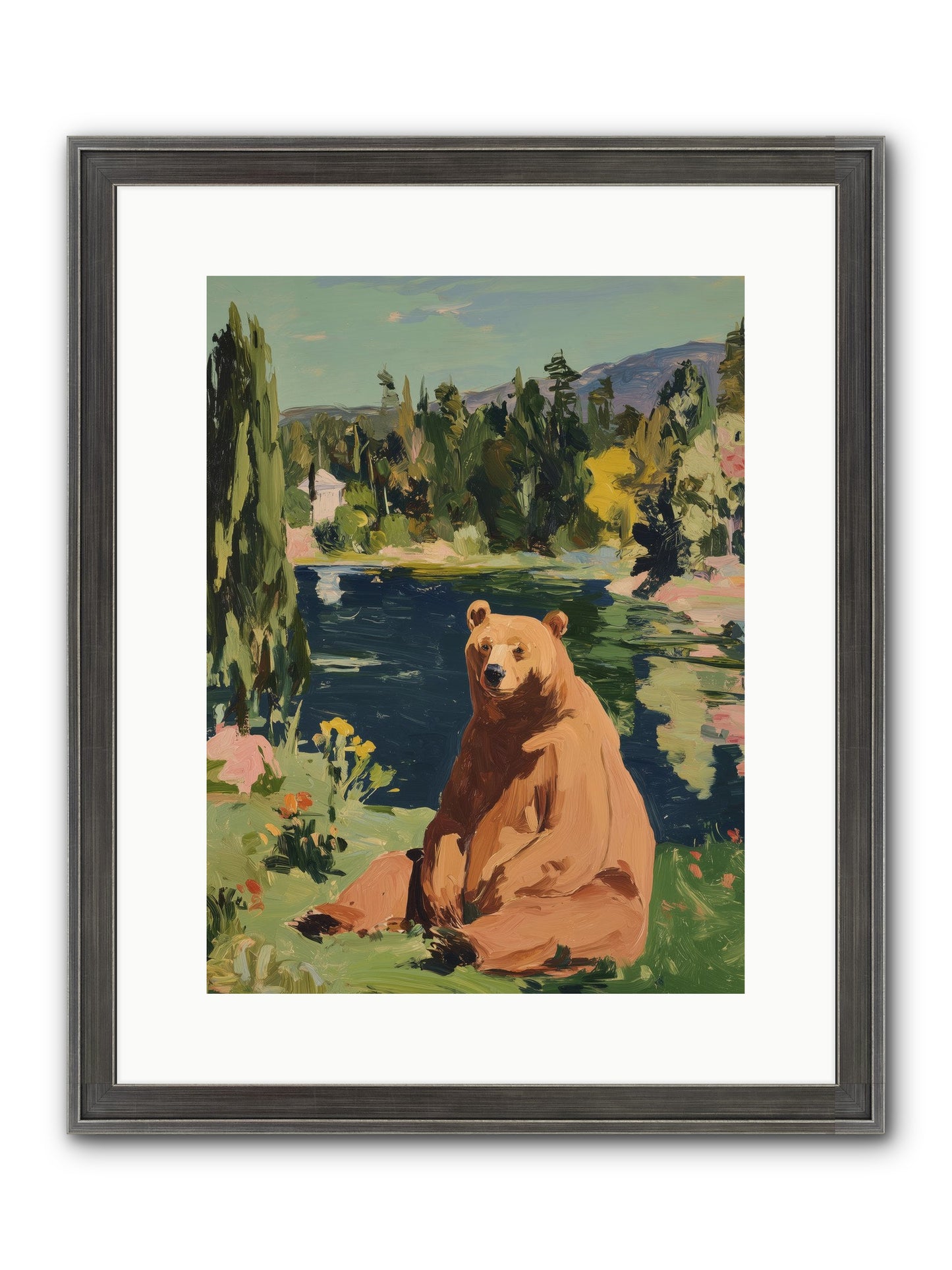 Cinnamon Shadow Framed Print - Slimwoods Black/Silver 12x16
