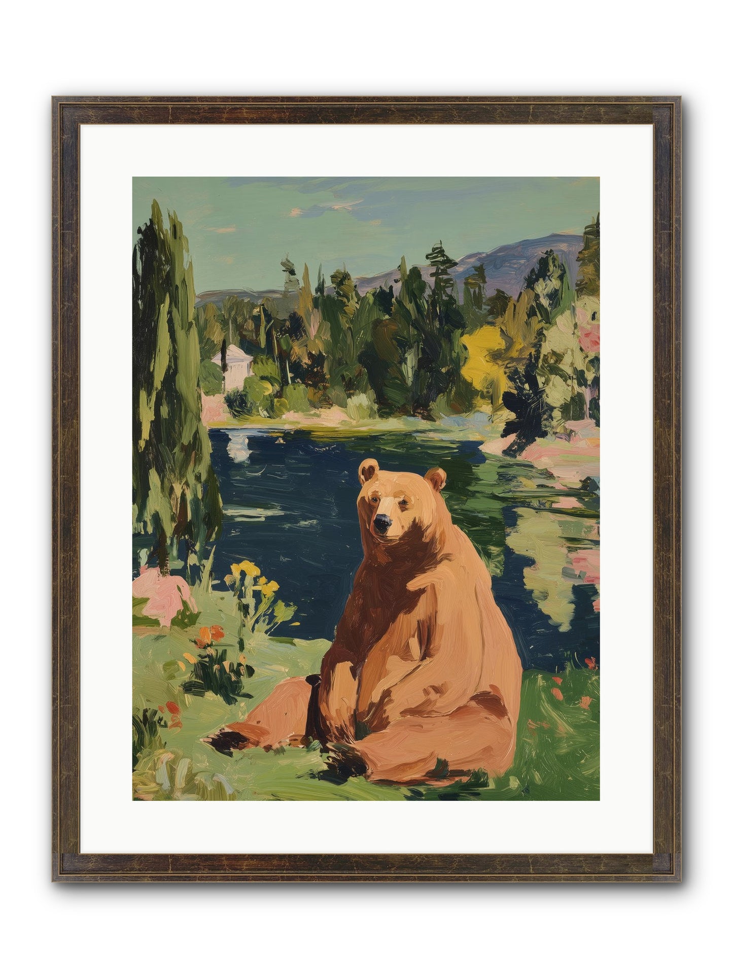 Cinnamon Shadow Framed Print - Slimwoods Black/Gold 18x24