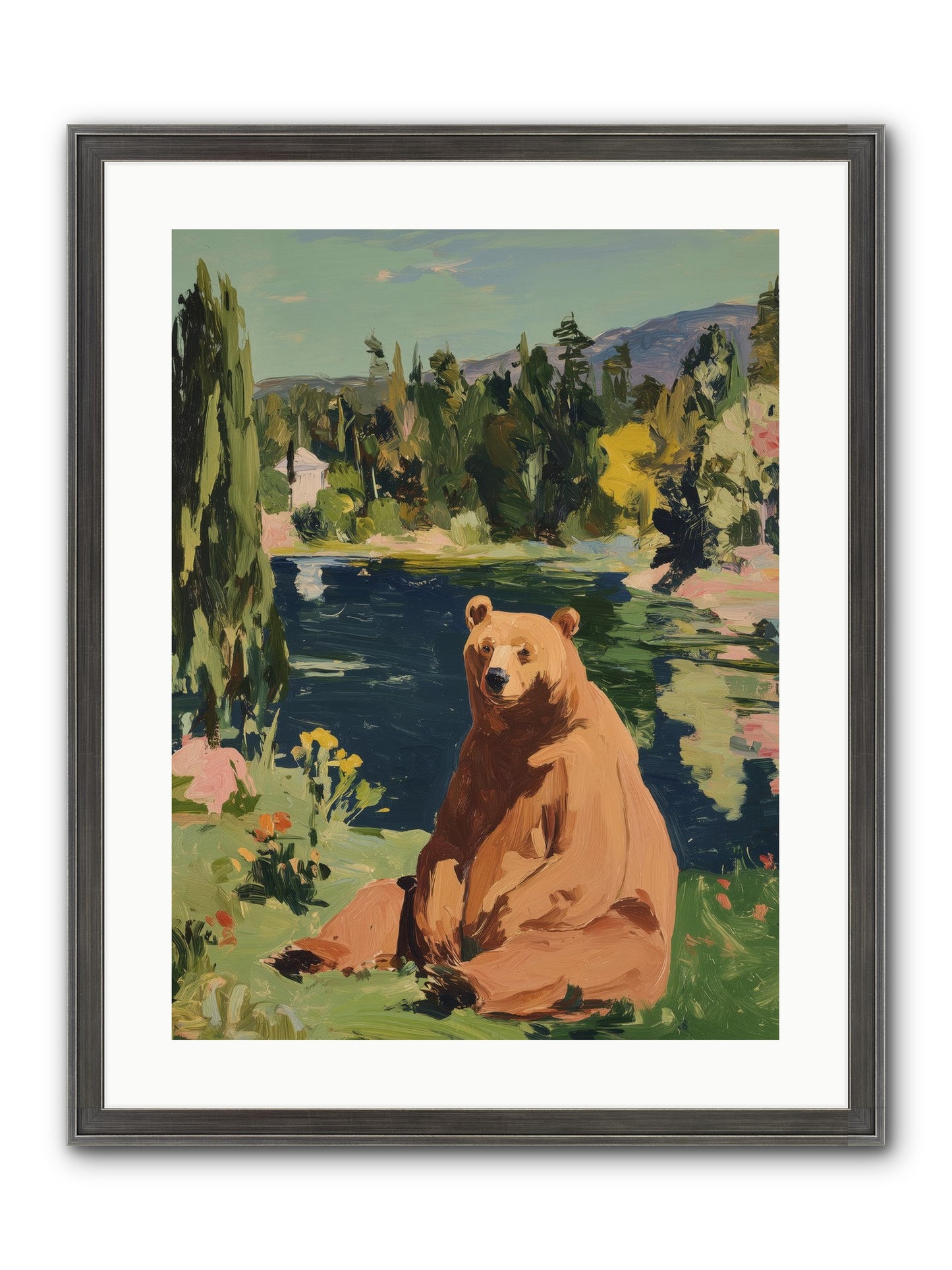 Cinnamon Shadow Framed Print - Slimwoods Black/Silver 18x24