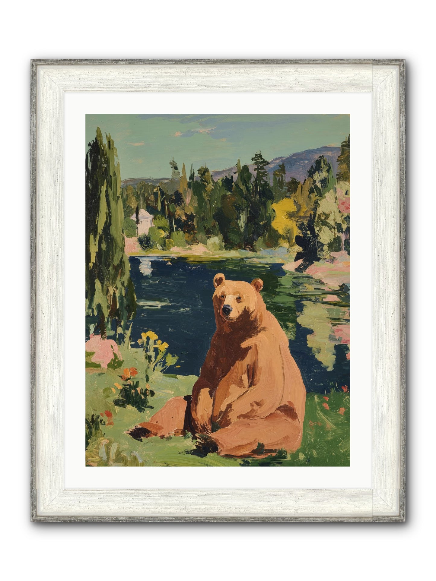 Cinnamon Shadow Framed Print - Driftwood White 24x32