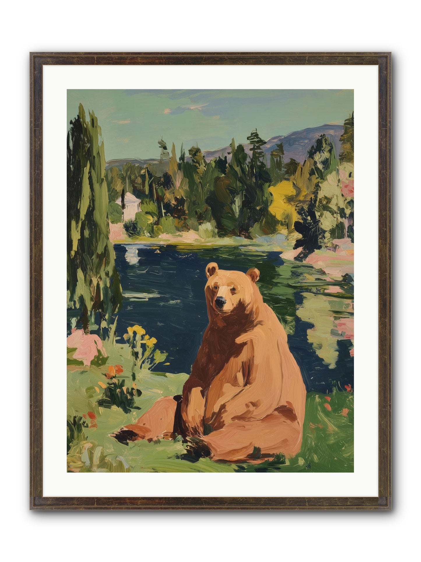 Cinnamon Shadow Framed Print - Slimwoods Black/Gold 24x32