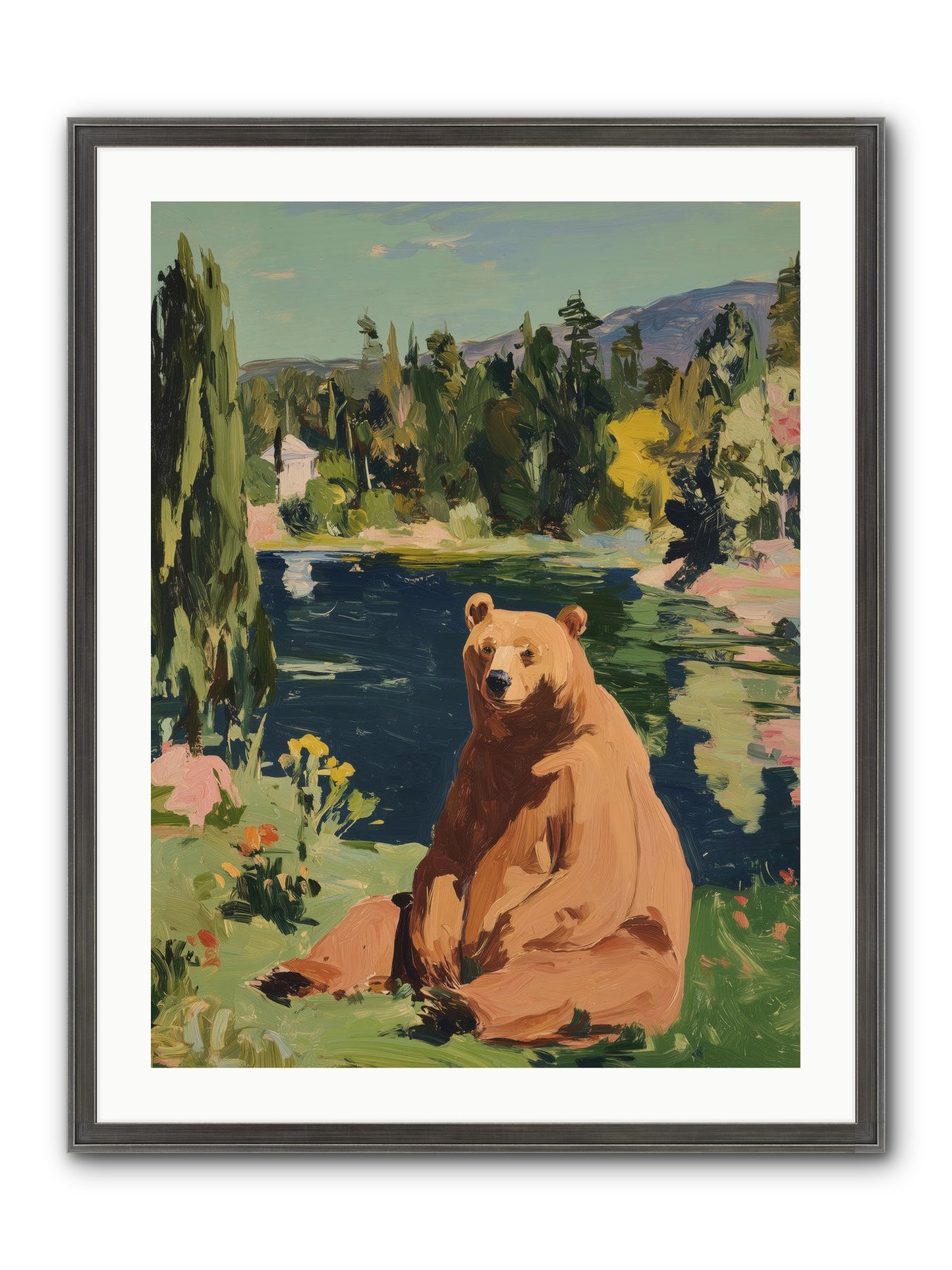 Cinnamon Shadow Framed Print - Slimwoods Black/Silver 24x32