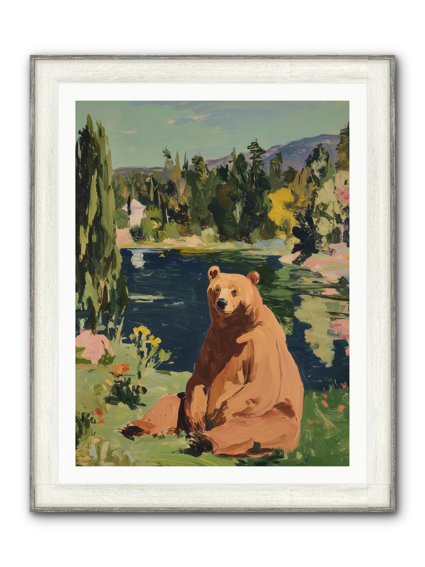 Cinnamon Shadow Framed Print - Driftwood White 30x40