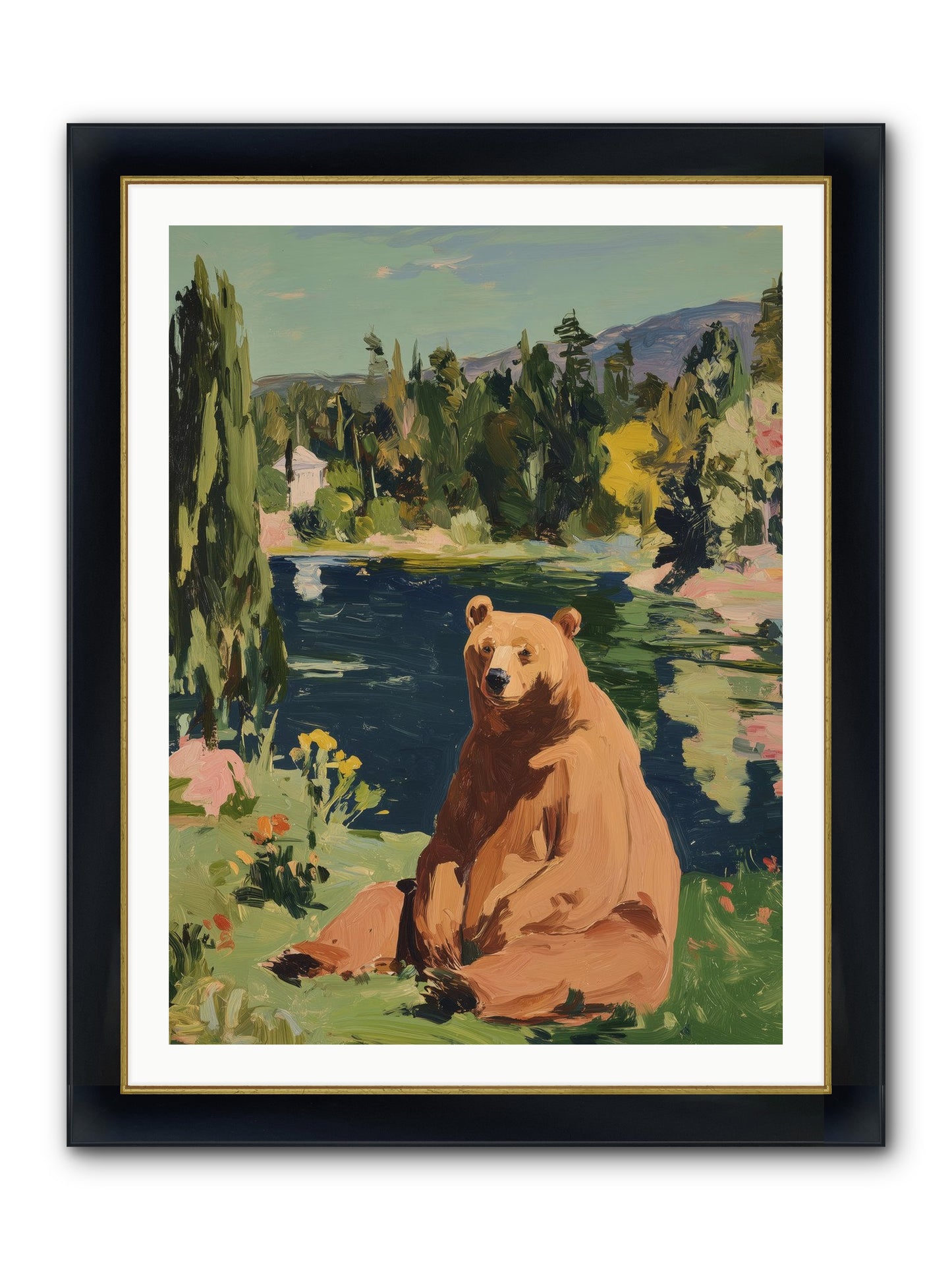 Cinnamon Shadow Framed Print - Wide Black w/Gold 30x40