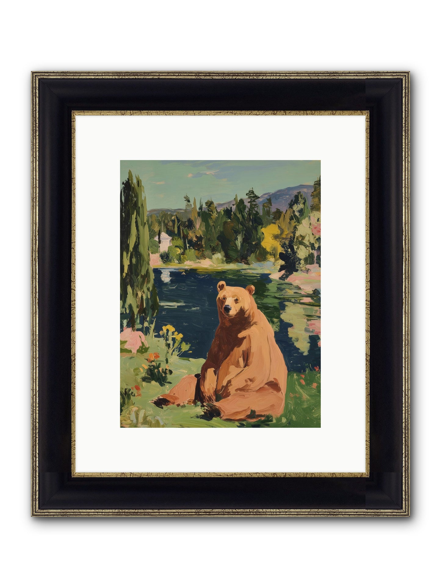 Cinnamon Shadow Framed Print - Black & Gold 9x12
