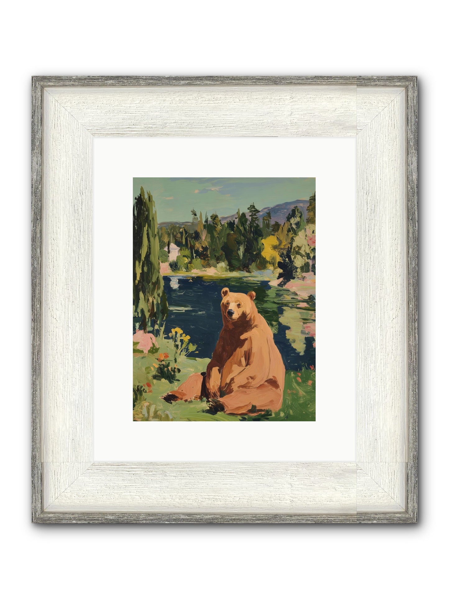 Cinnamon Shadow Framed Print - Driftwood White 9x12