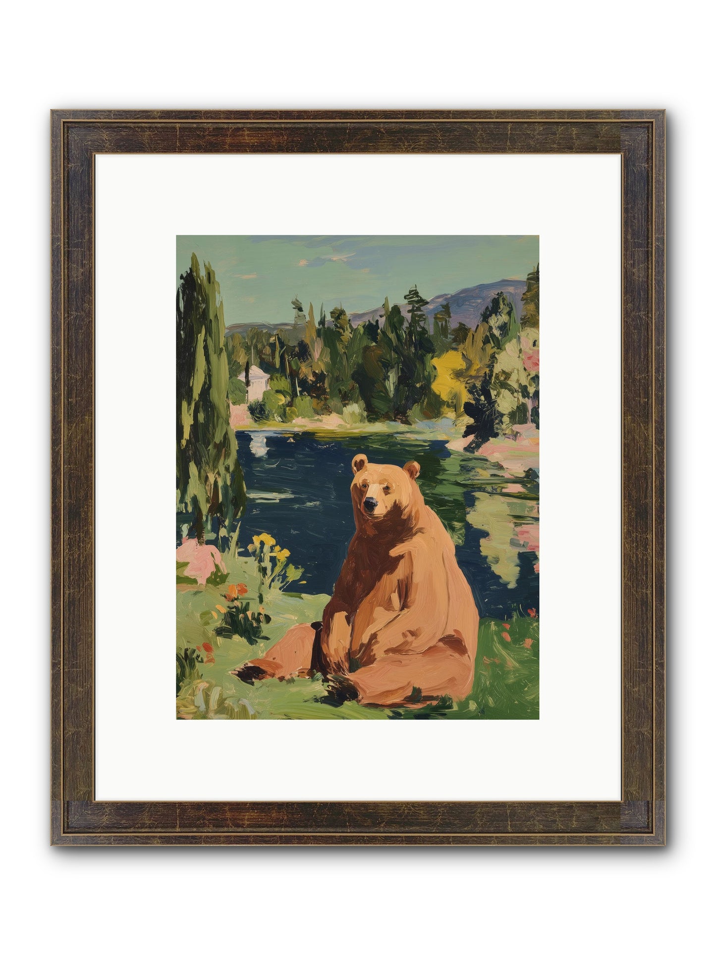 Cinnamon Shadow Framed Print - Slimwoods Black/Gold 9x12