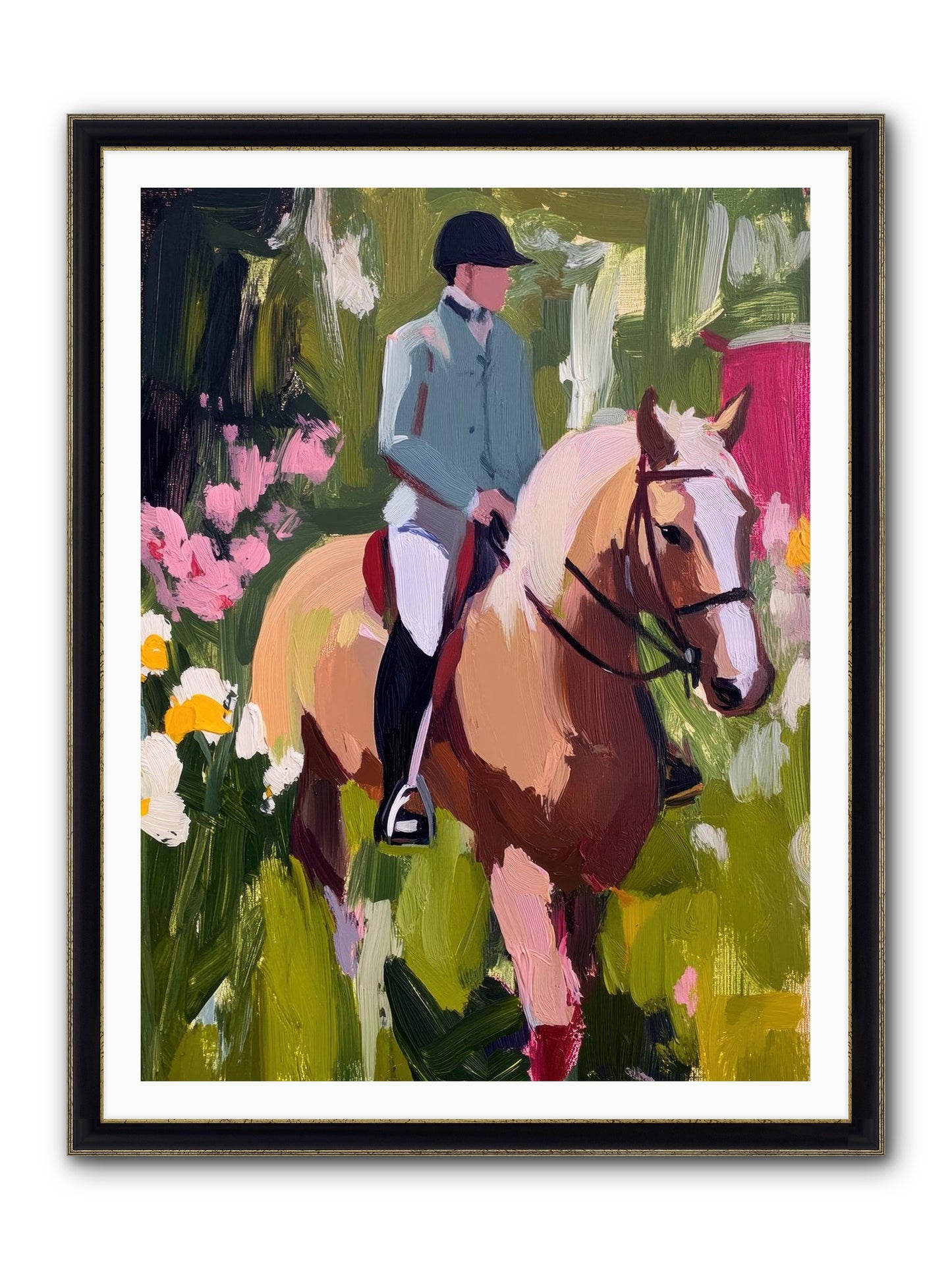 Cinnamon Sky Framed Print - Black & Gold 36x48