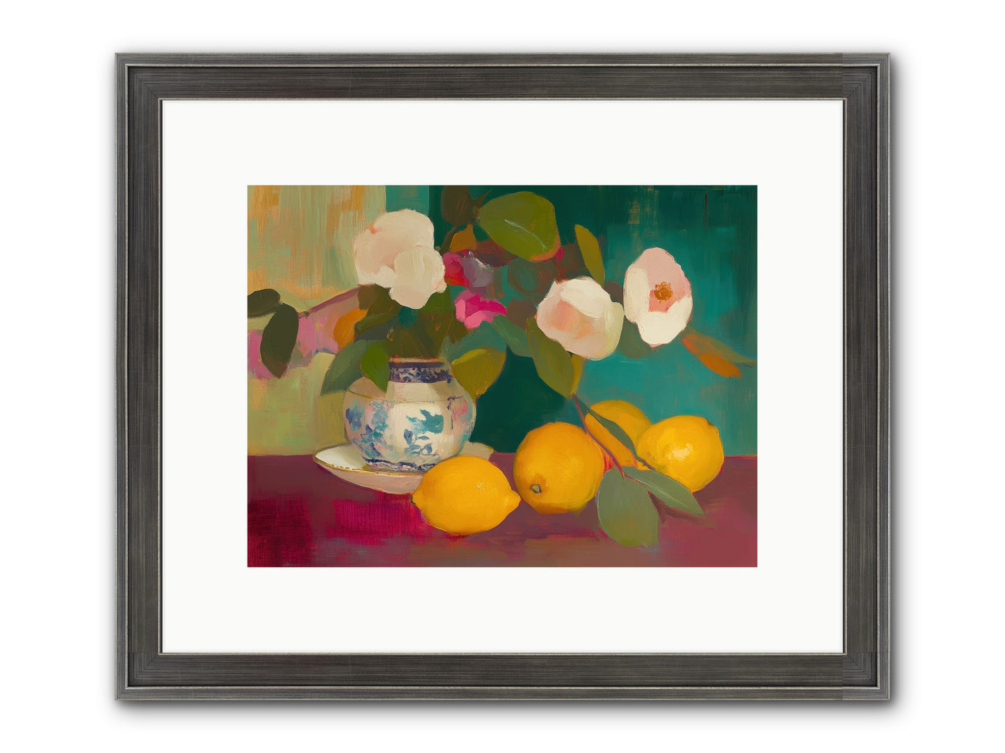Citrine Treasures Framed Print - Slimwoods Black/Silver 12x9