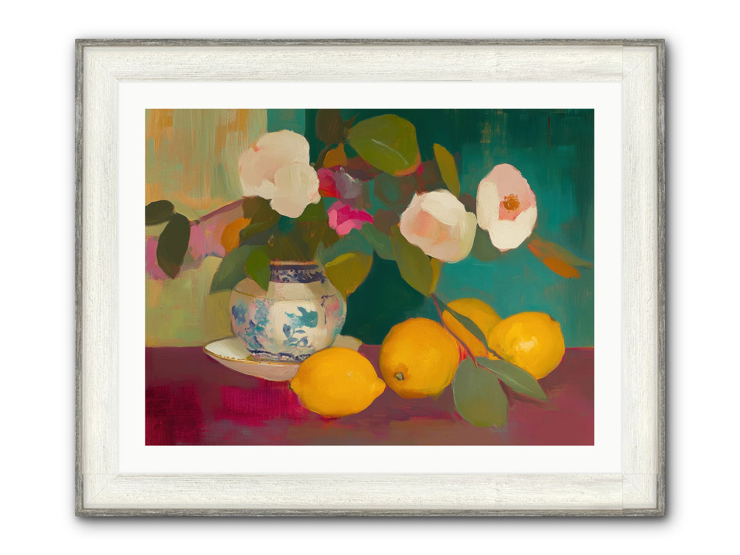 Citrine Treasures Framed Print - Driftwood White 32x24