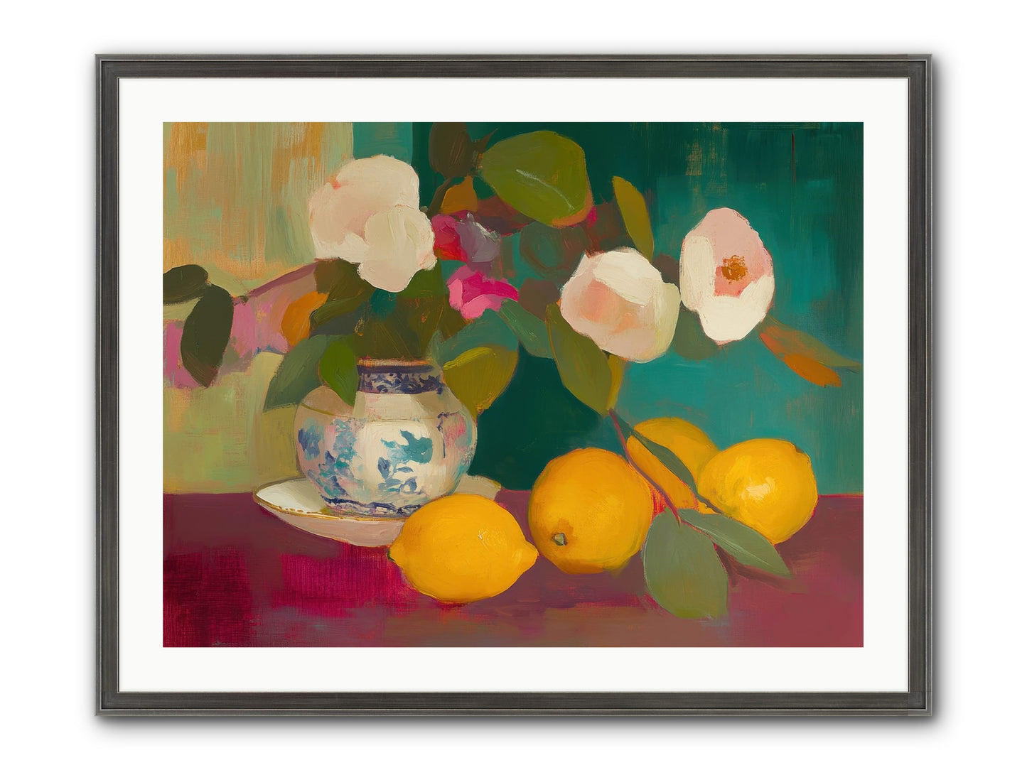 Citrine Treasures Framed Print - Slimwoods Black/Silver 32x24
