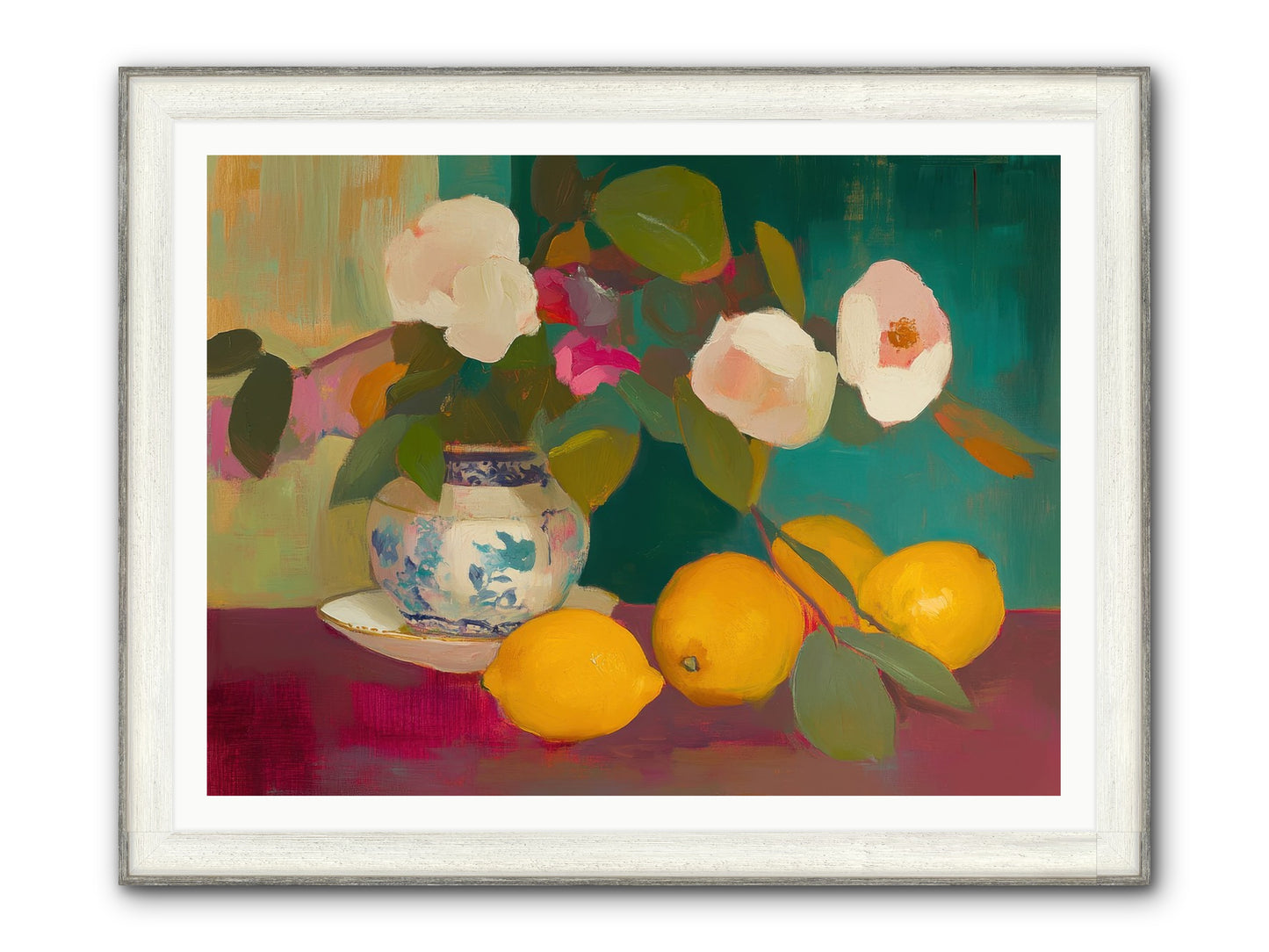 Citrine Treasures Framed Print - Driftwood White 48x36