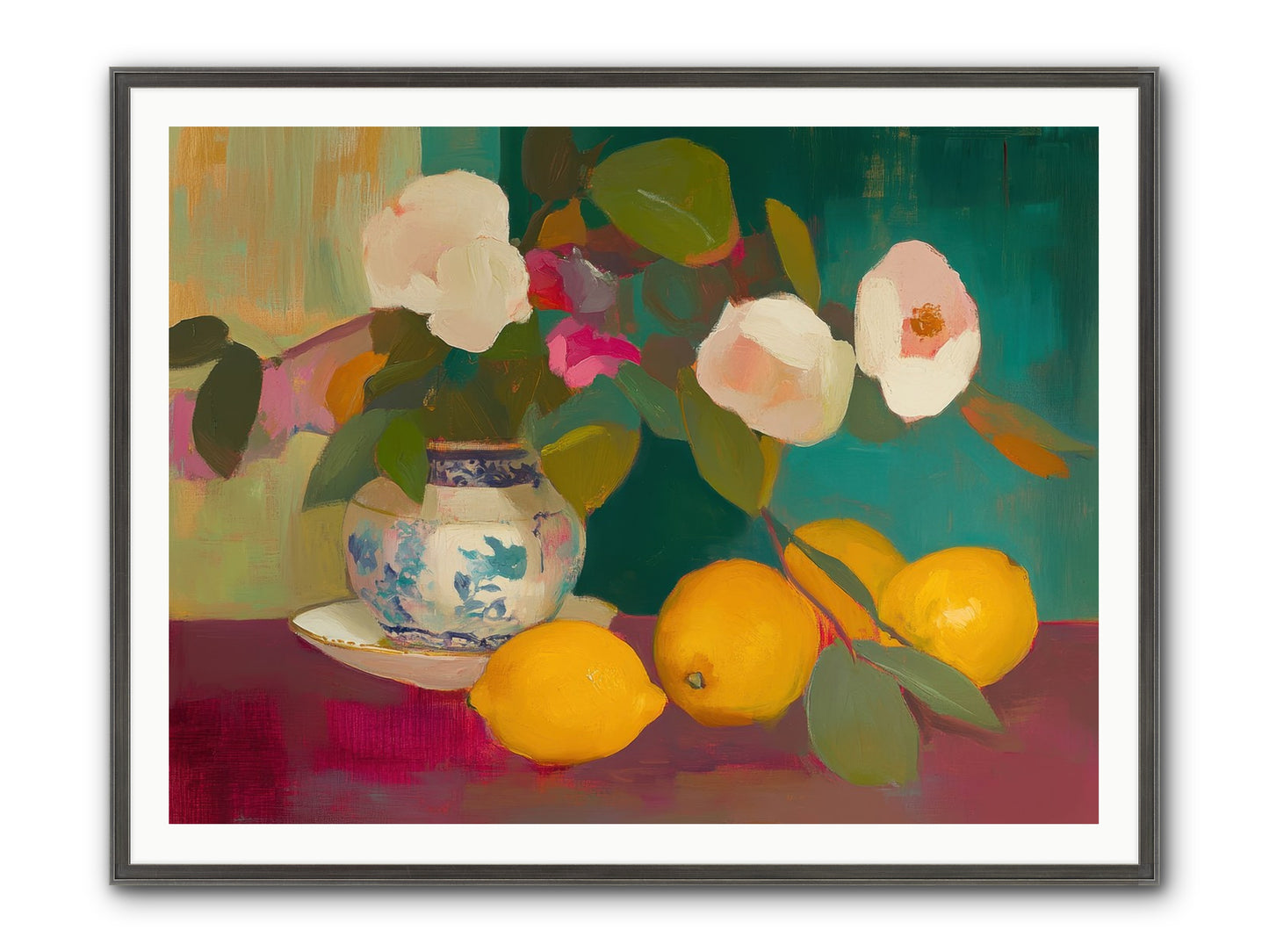 Citrine Treasures Framed Print - Slimwoods Black/Silver 48x36