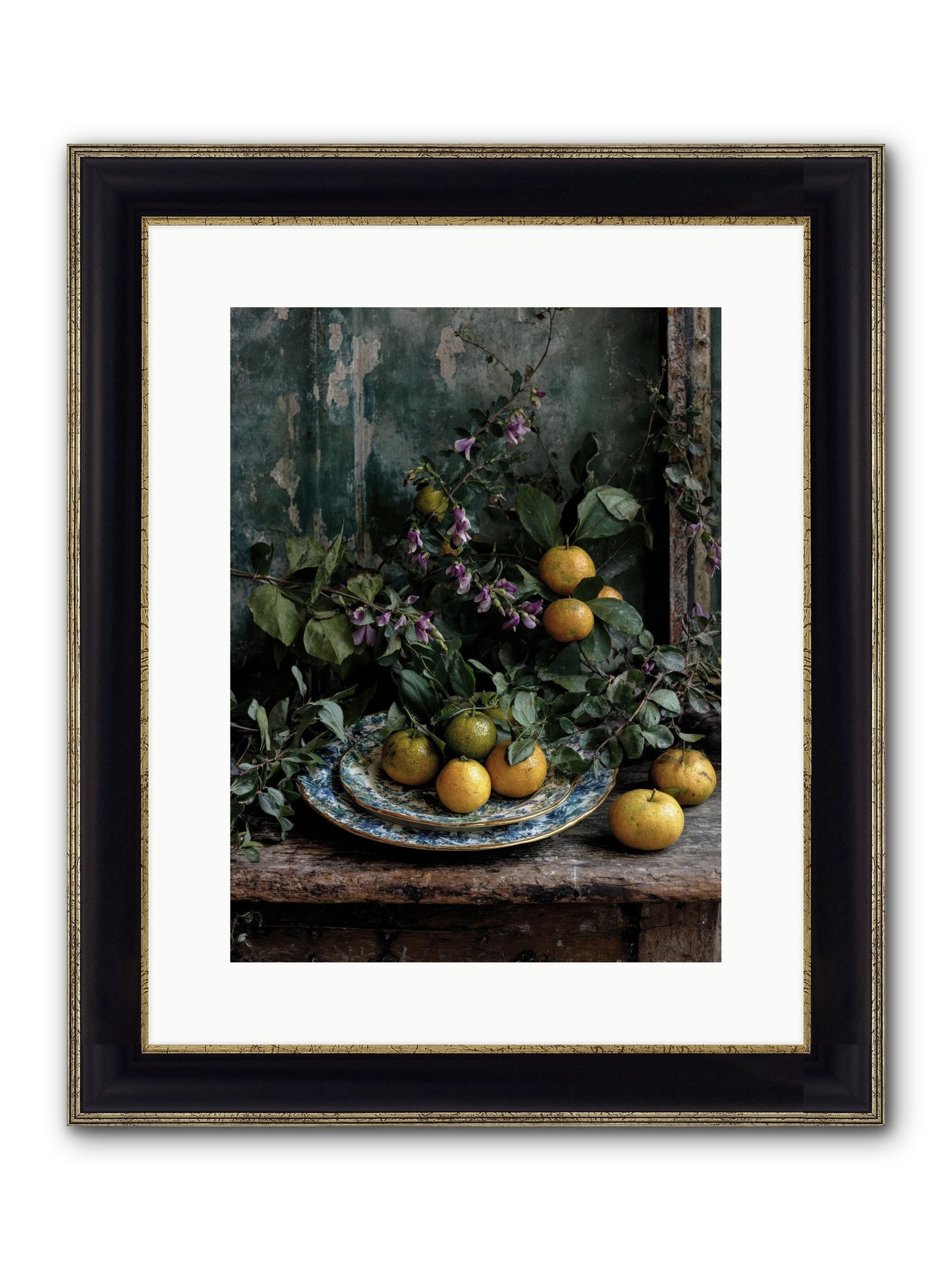 Clarabelle Framed Print - Black & Gold 12x16