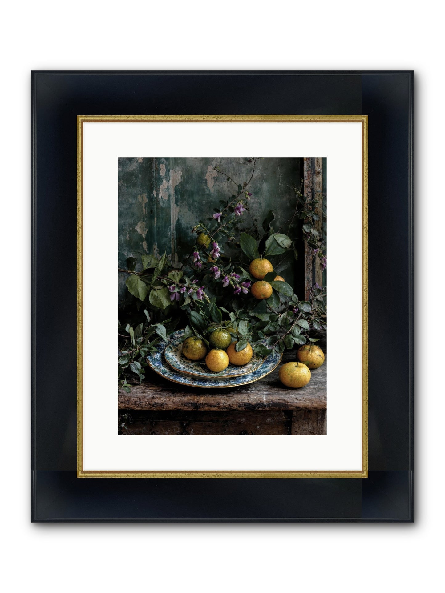 Clarabelle Framed Print - Wide Black w/Gold 12x16