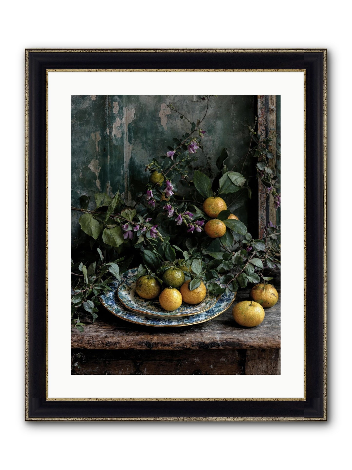 Clarabelle Framed Print - Black & Gold 18x24