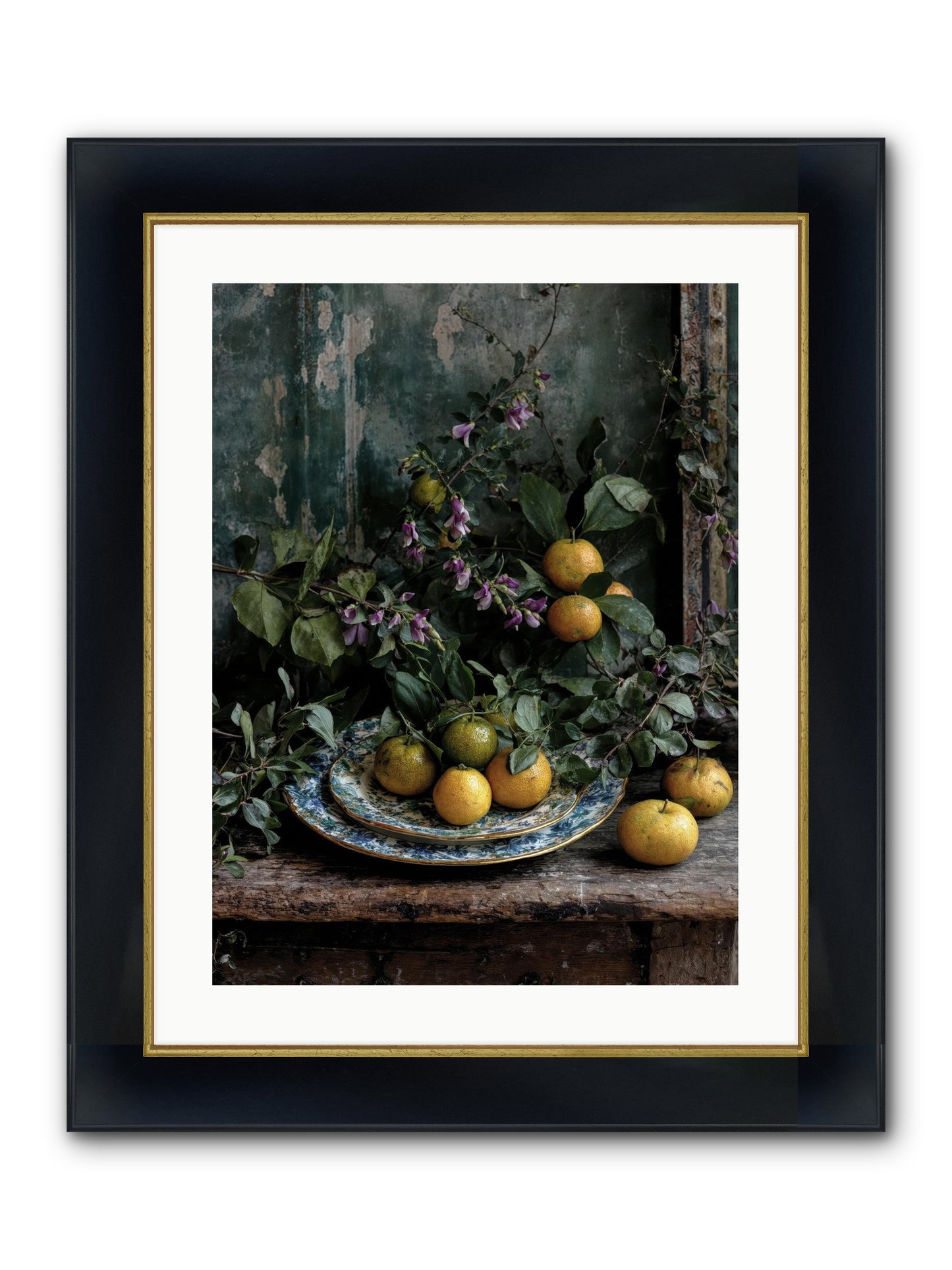 Clarabelle Framed Print - Wide Black w/Gold 18x24