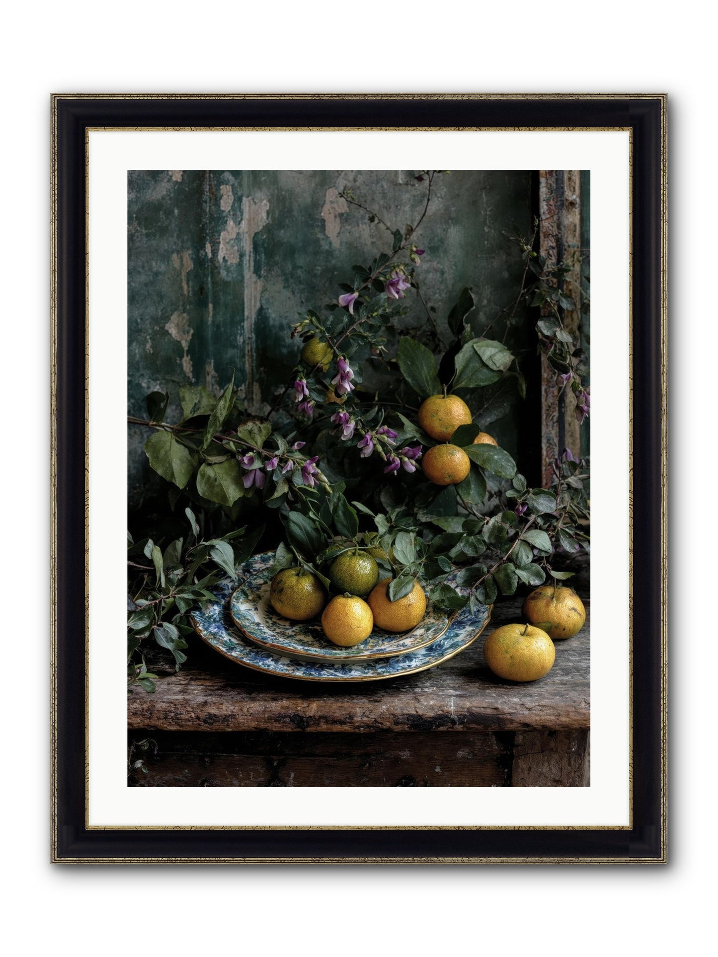 Clarabelle Framed Print - Black & Gold 24x32