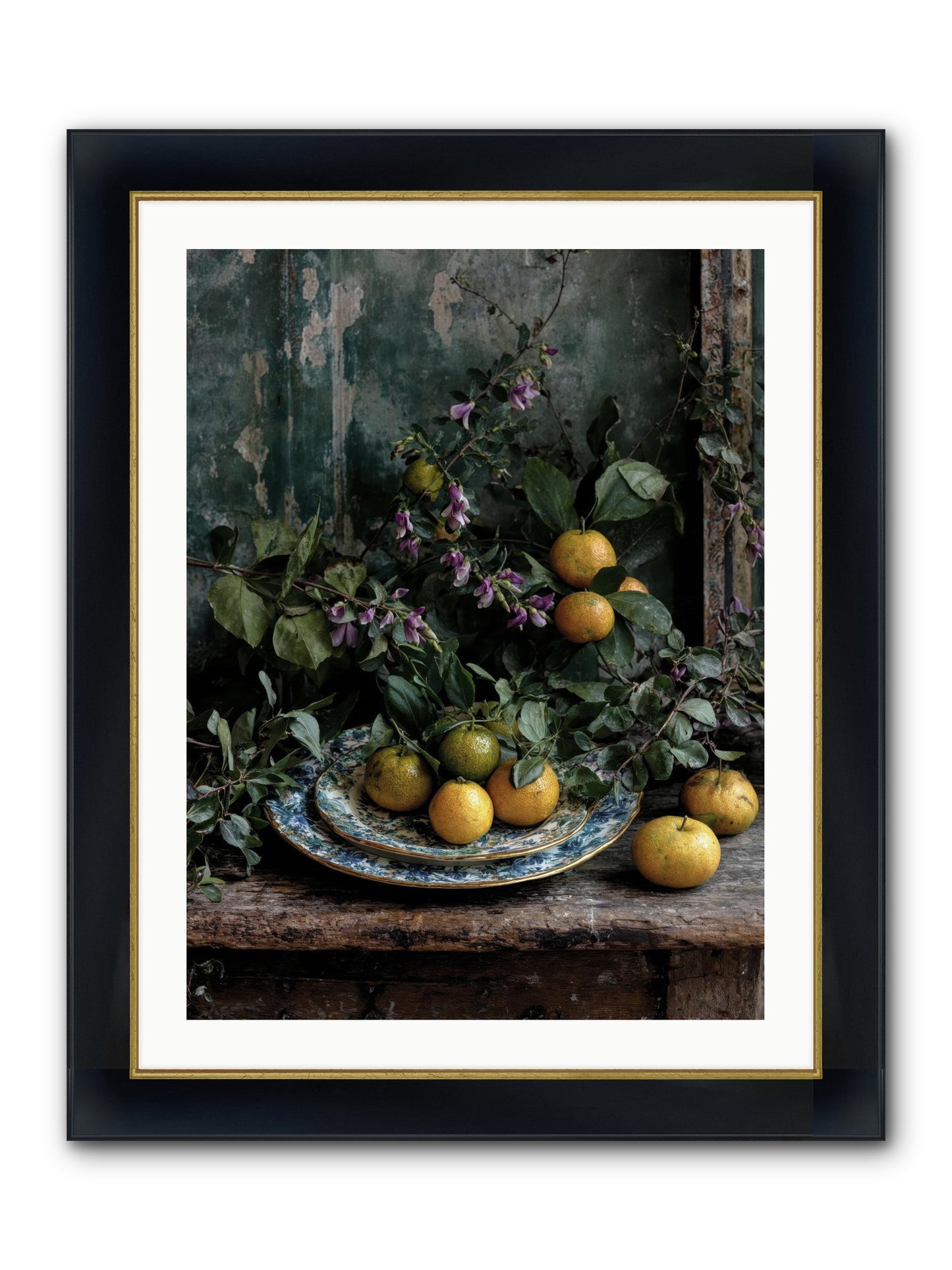 Clarabelle Framed Print - Wide Black w/Gold 24x32