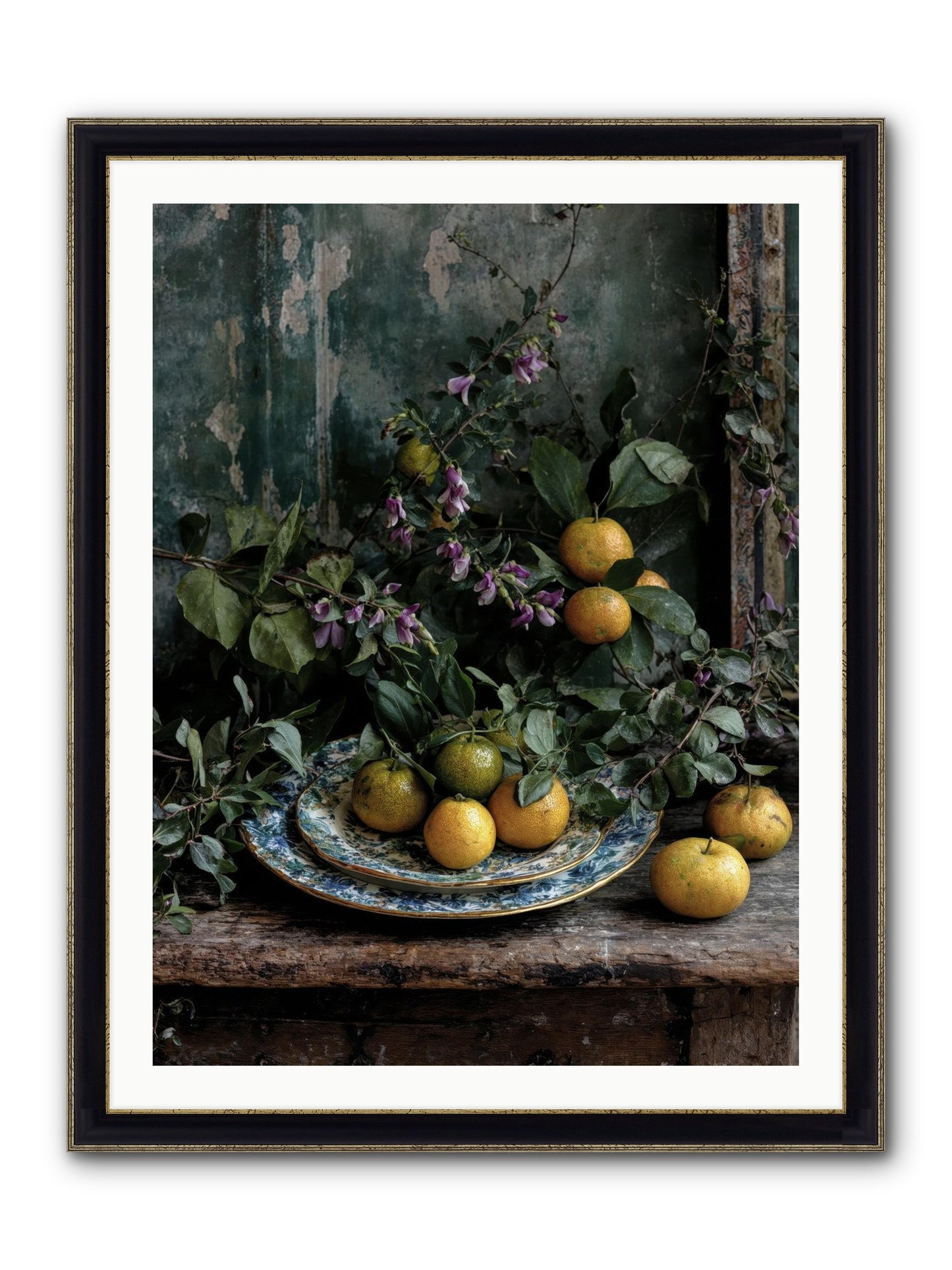 Clarabelle Framed Print - Black & Gold 30x40