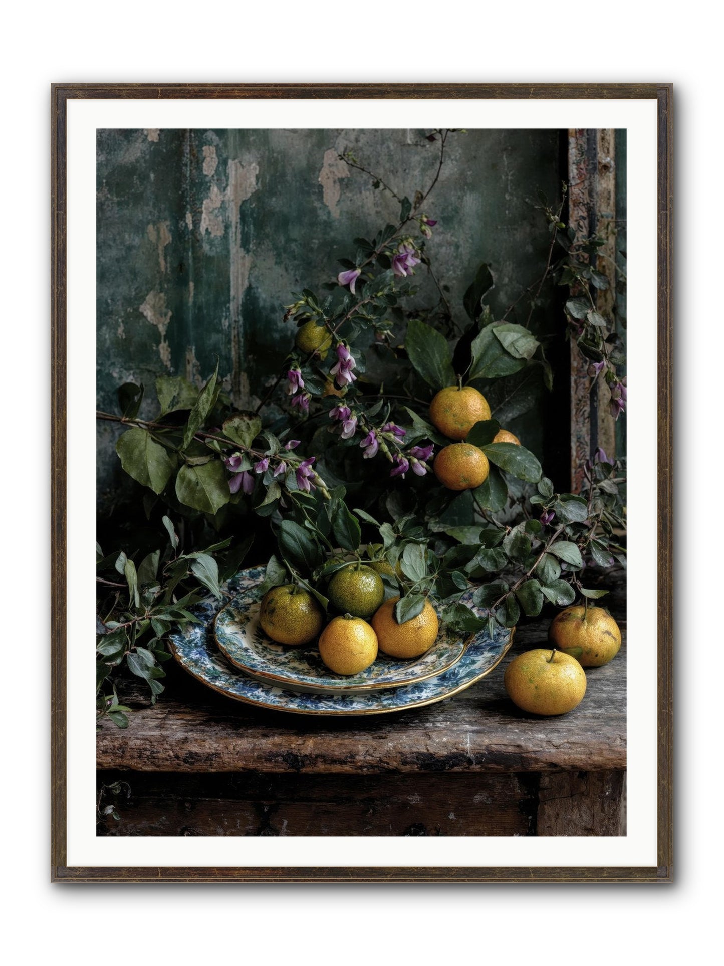Clarabelle Framed Print - Slimwoods Black/Gold 36x48