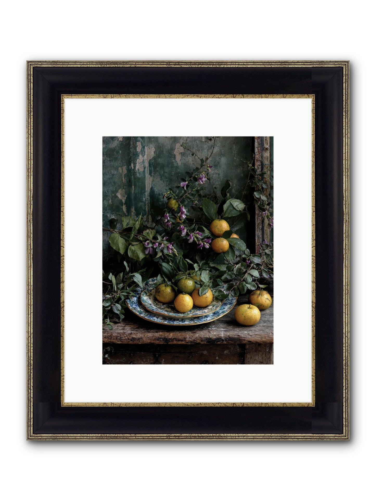 Clarabelle Framed Print - Black & Gold 9x12
