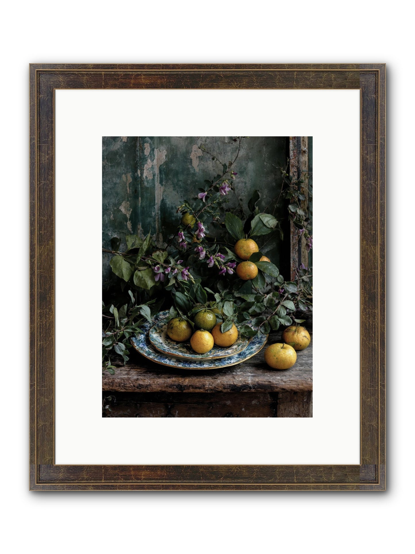 Clarabelle Framed Print - Slimwoods Black/Gold 9x12