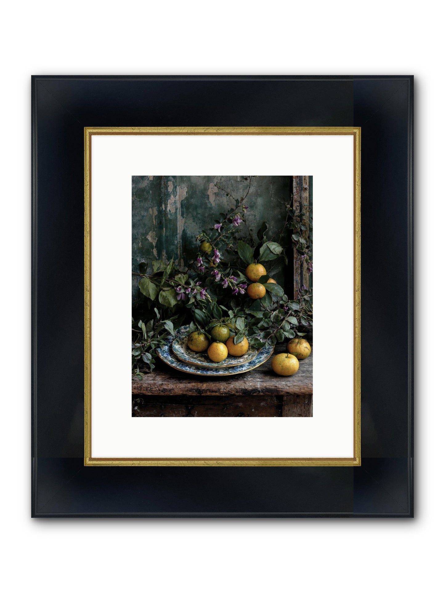 Clarabelle Framed Print - Wide Black w/Gold 9x12