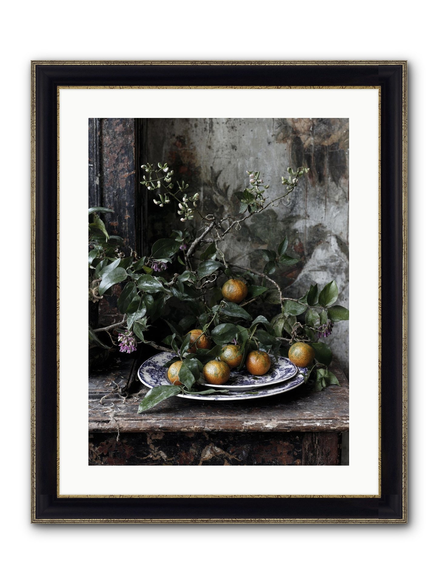 Claudette Framed Print - Black & Gold 18x24