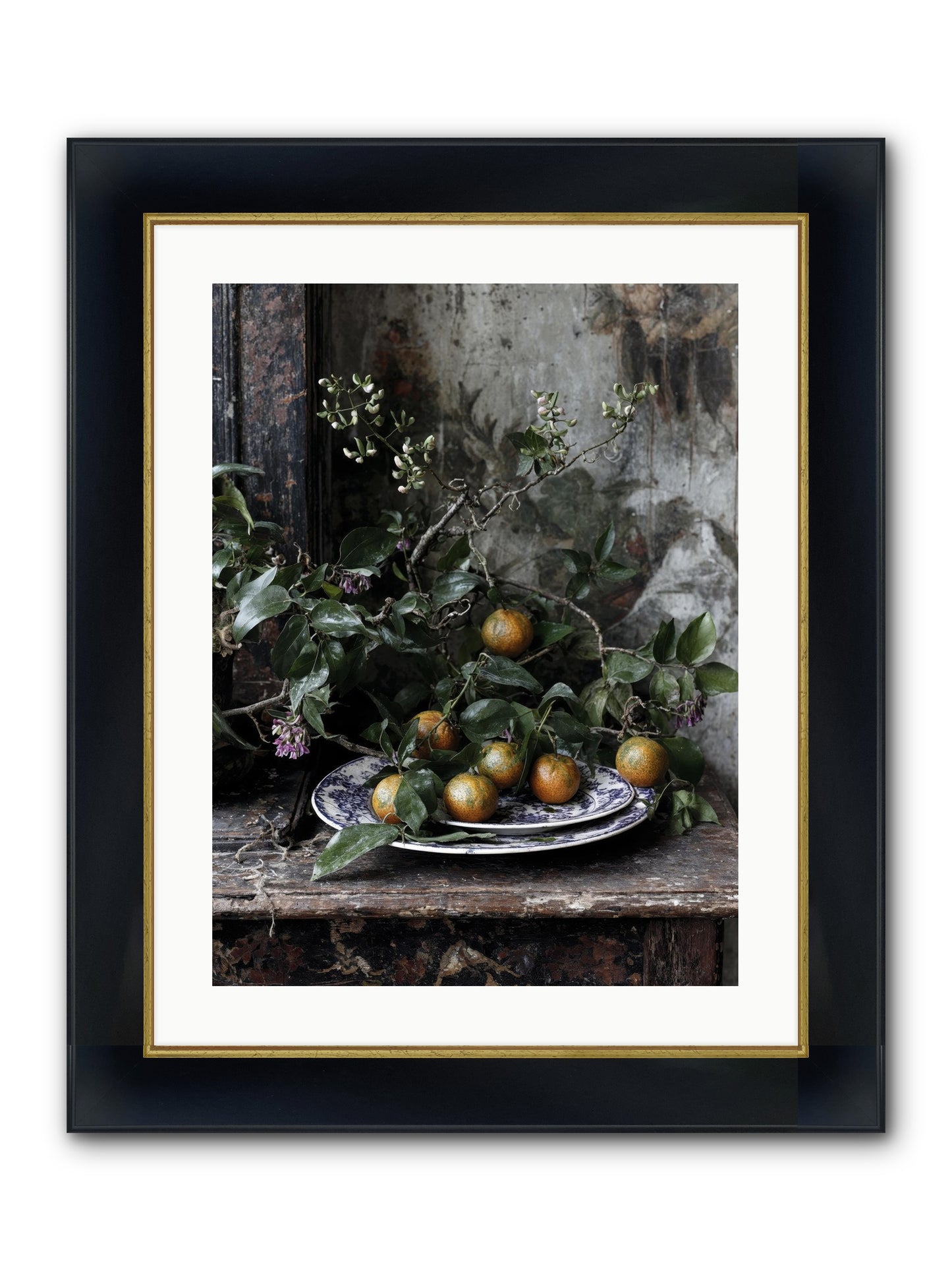 Claudette Framed Print - Wide Black w/Gold 18x24