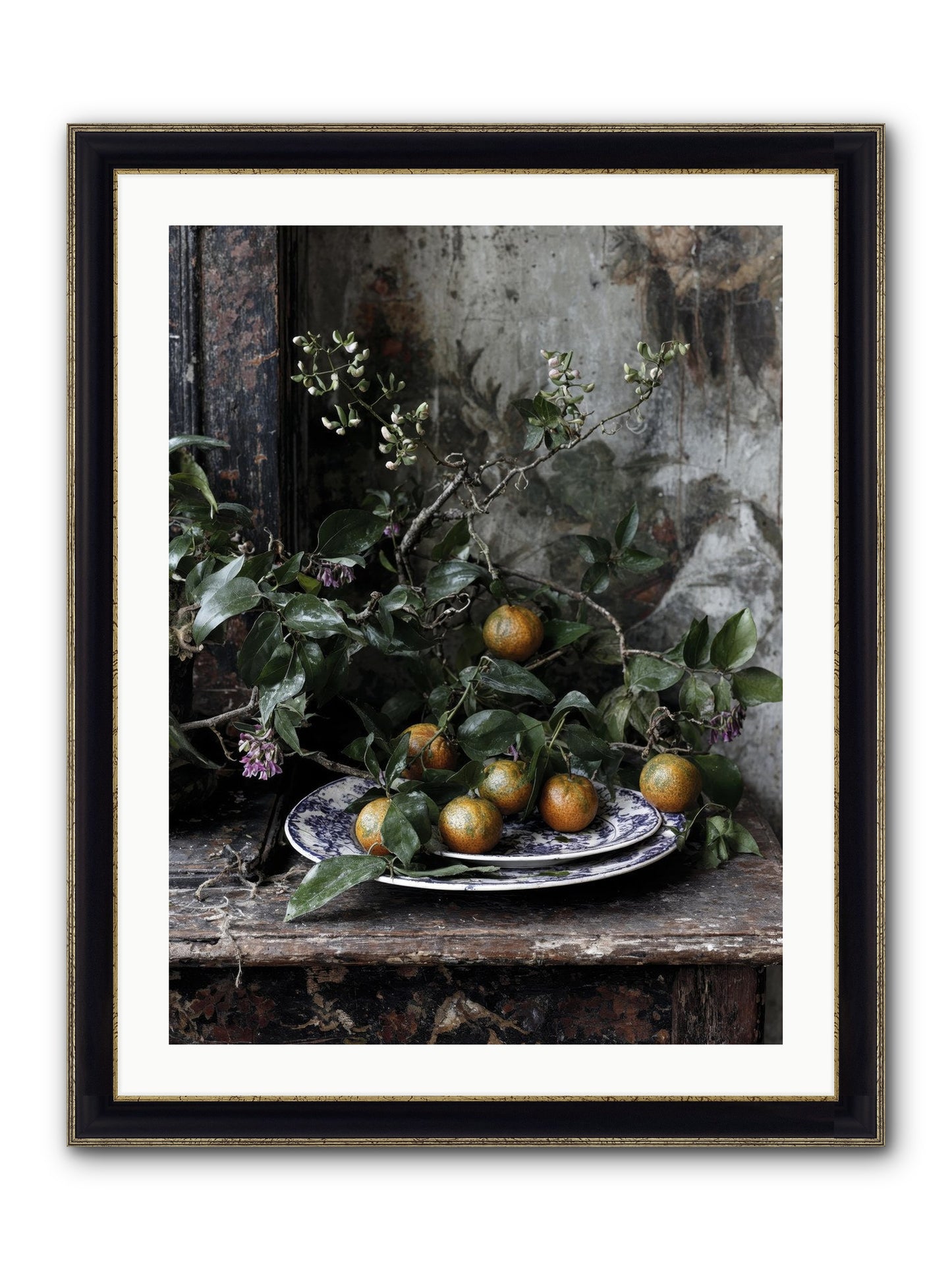 Claudette Framed Print - Black & Gold 24x32