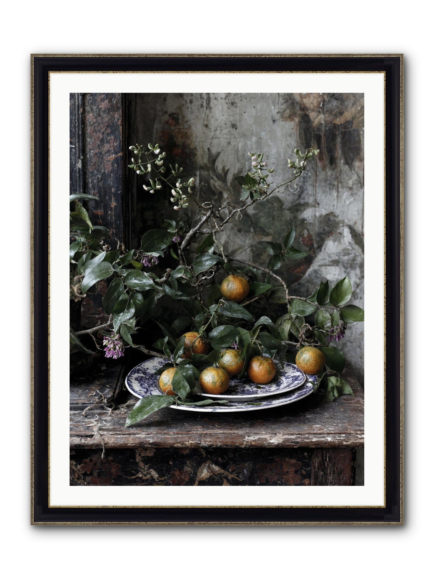 Claudette Framed Print - Black & Gold 30x40