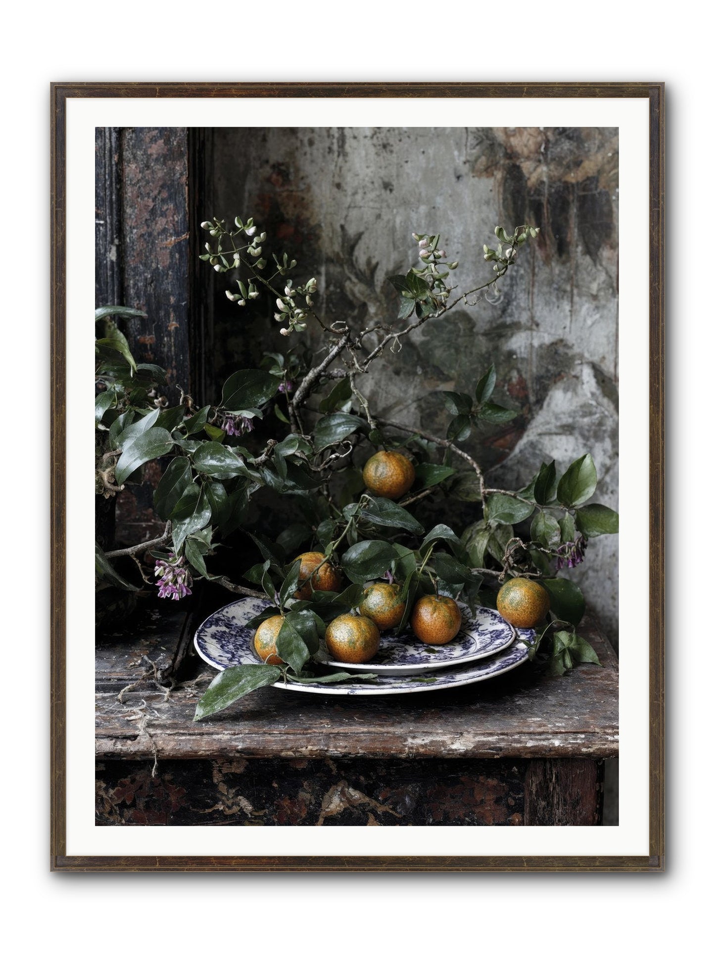 Claudette Framed Print - Slimwoods Black/Gold 36x48