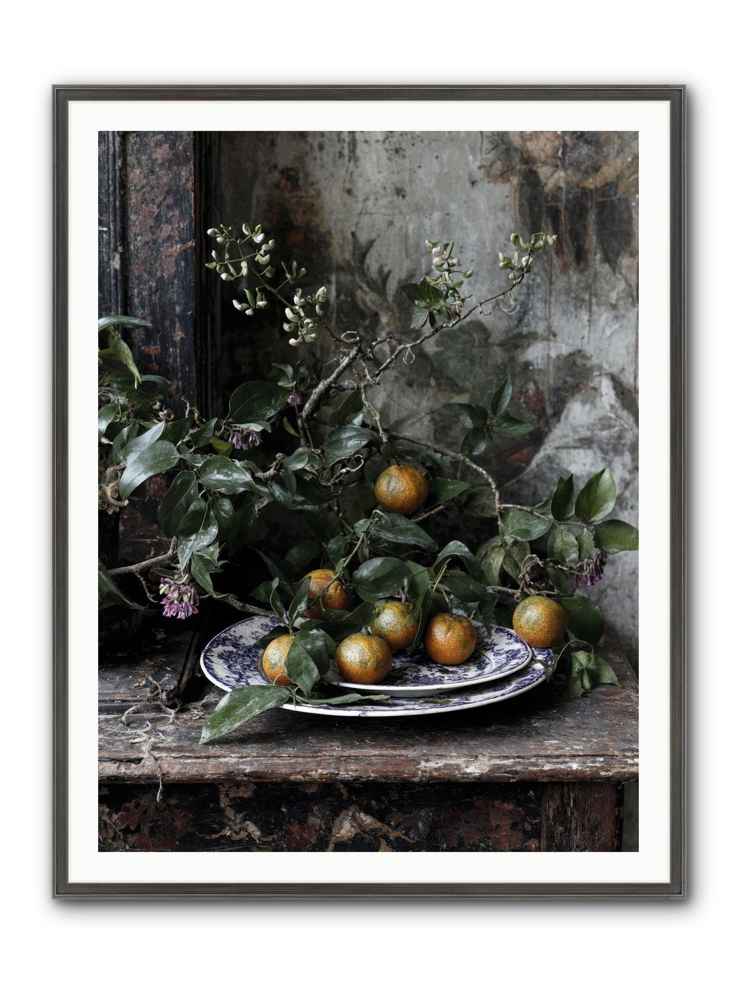 Claudette Framed Print - Slimwoods Black/Silver 36x48