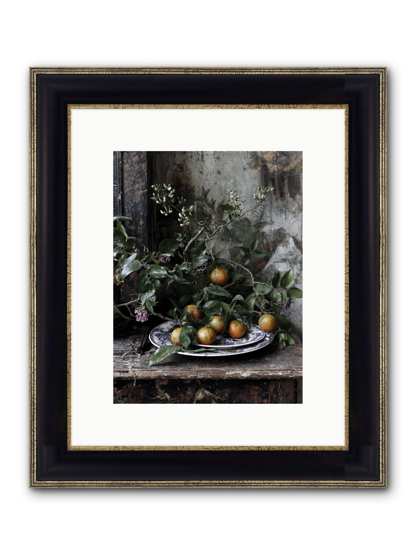 Claudette Framed Print - Black & Gold 9x12