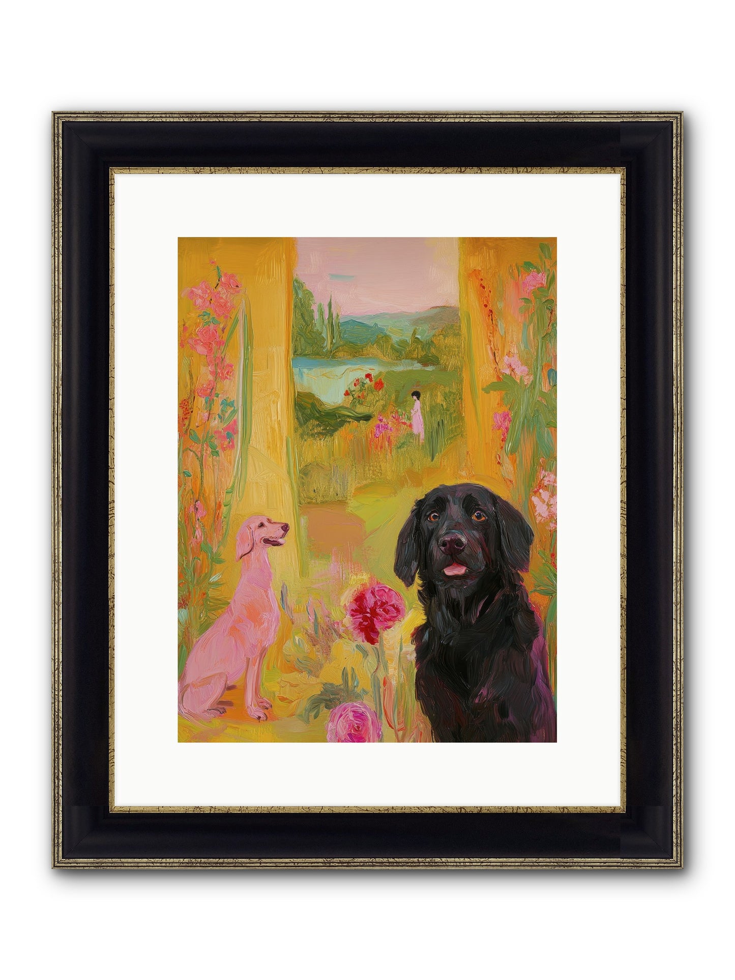 Clementine Framed Print - Black & Gold 12x16