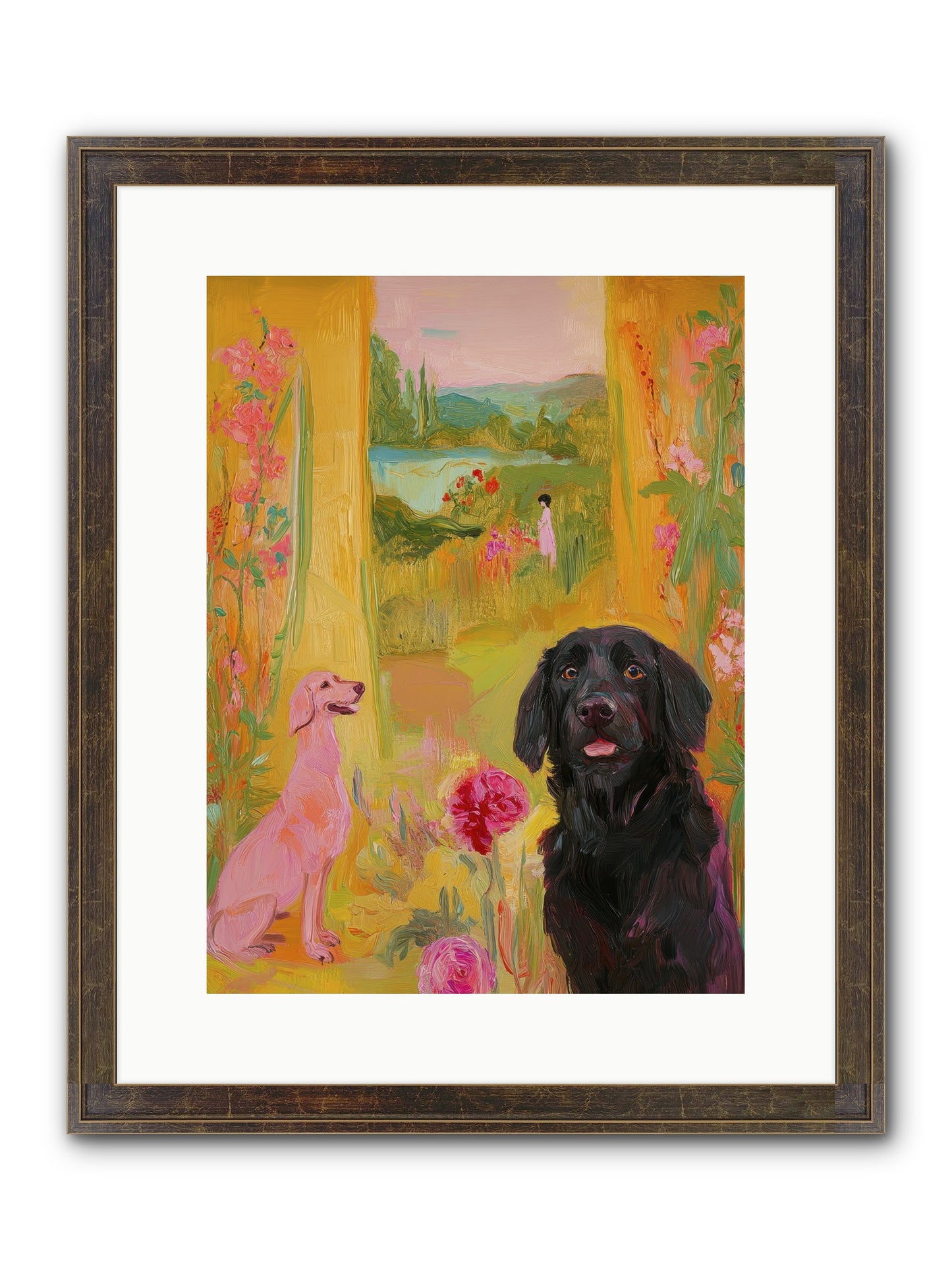 Clementine Framed Print - Slimwoods Black/Gold 12x16