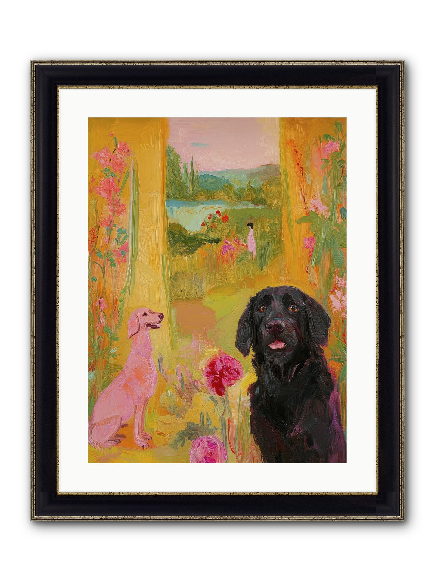 Clementine Framed Print - Black & Gold 18x24