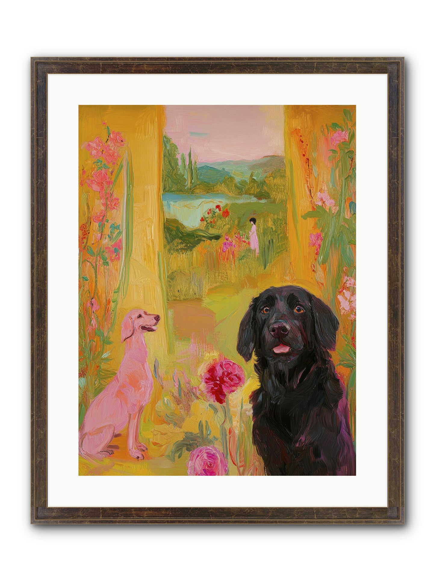 Clementine Framed Print - Slimwoods Black/Gold 18x24