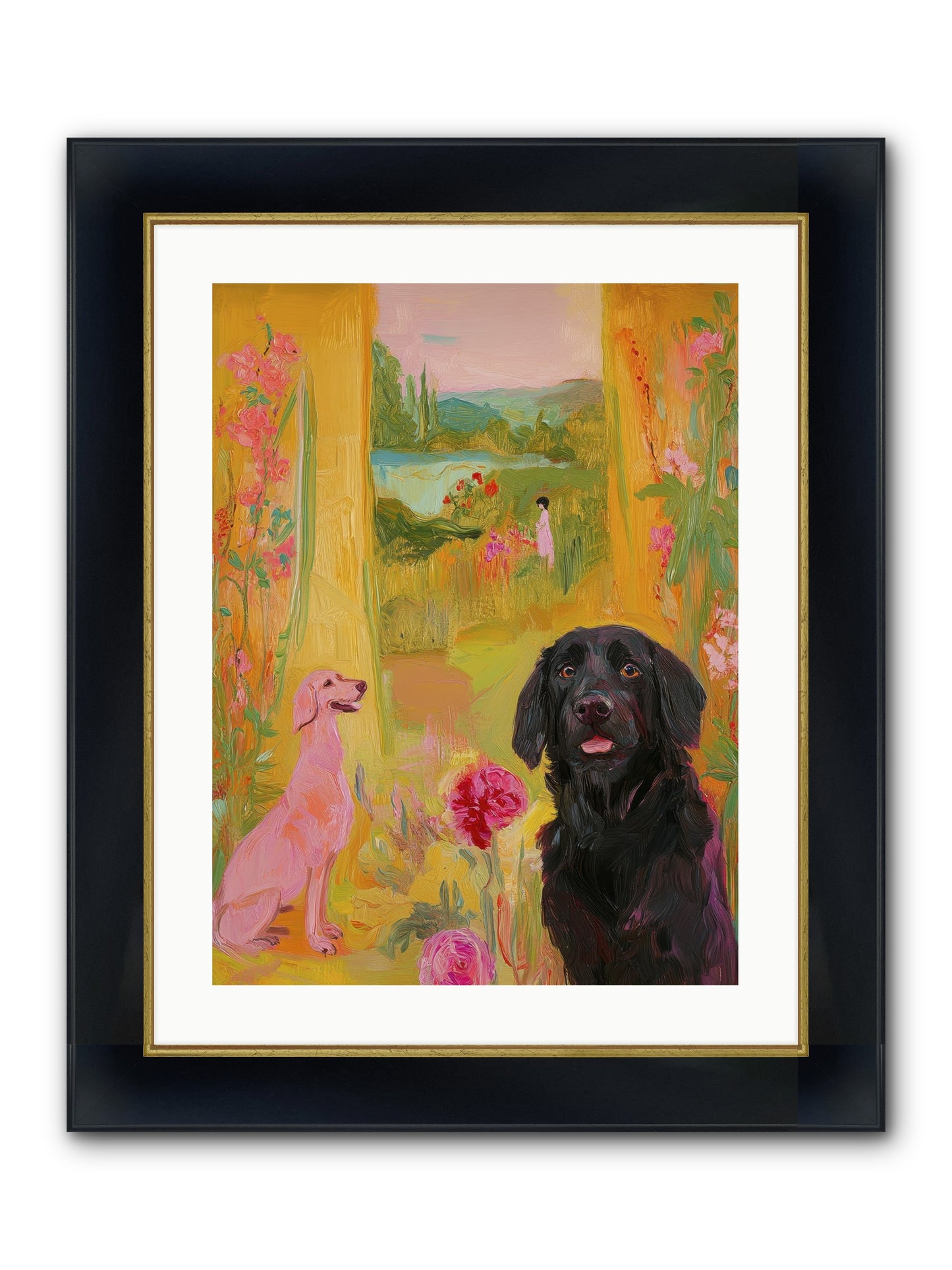 Clementine Framed Print - Wide Black w/Gold 18x24
