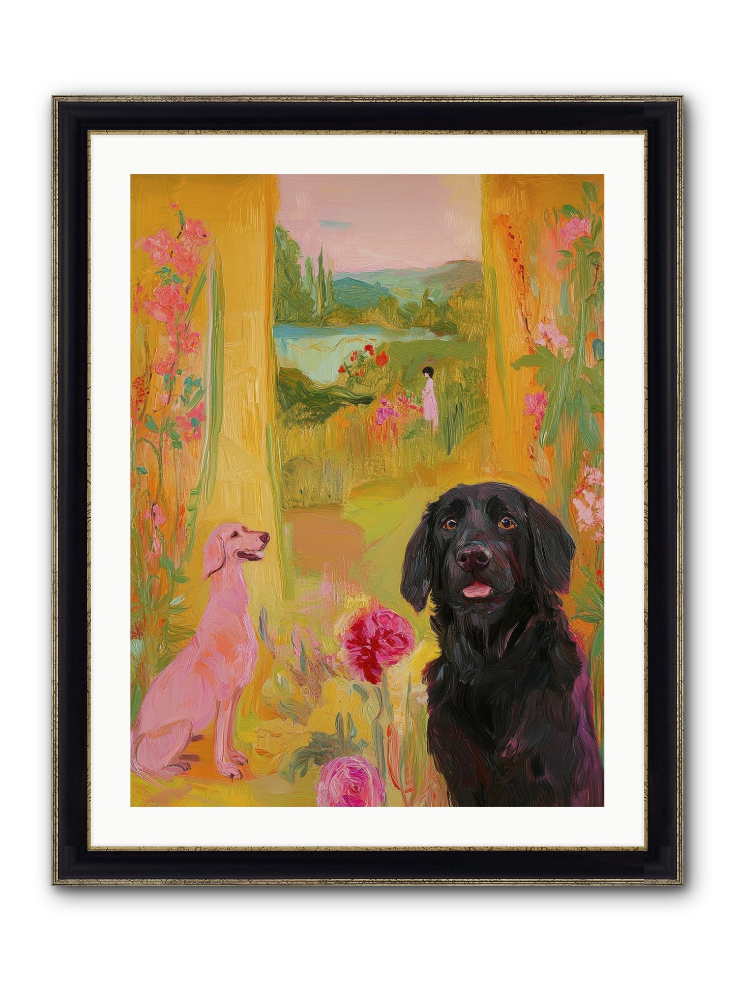 Clementine Framed Print - Black & Gold 24x32
