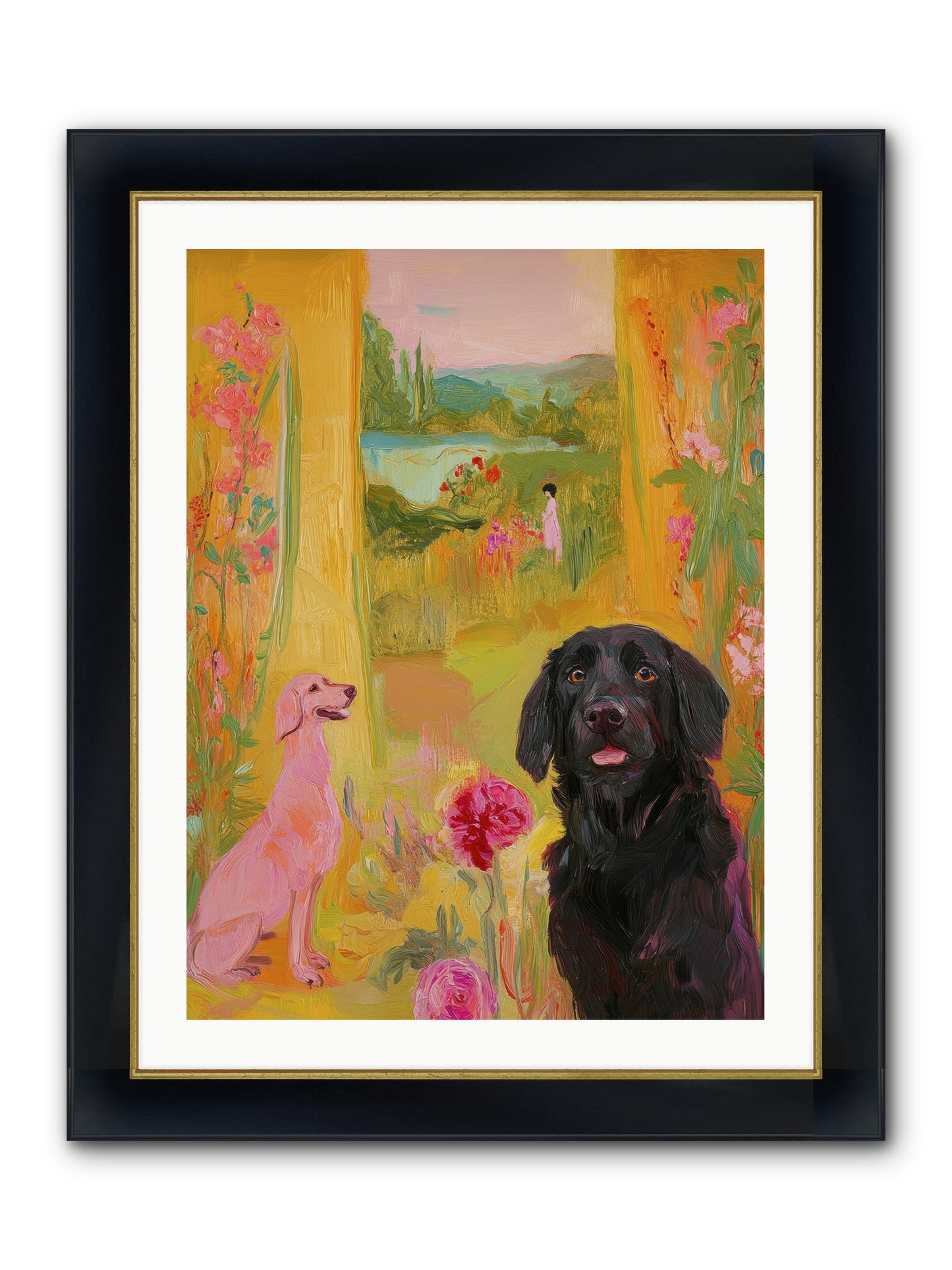 Clementine Framed Print - Wide Black w/Gold 24x32