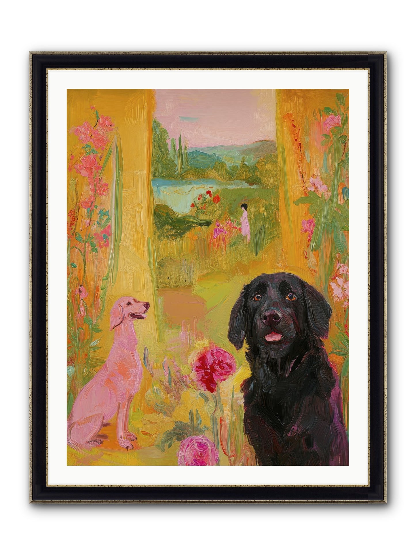 Clementine Framed Print - Black & Gold 30x40