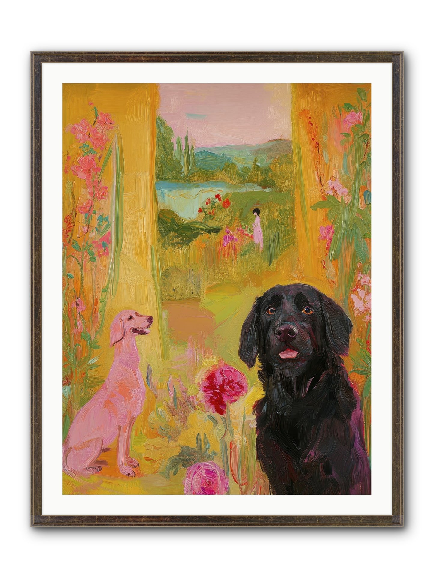 Clementine Framed Print - Slimwoods Black/Gold 30x40
