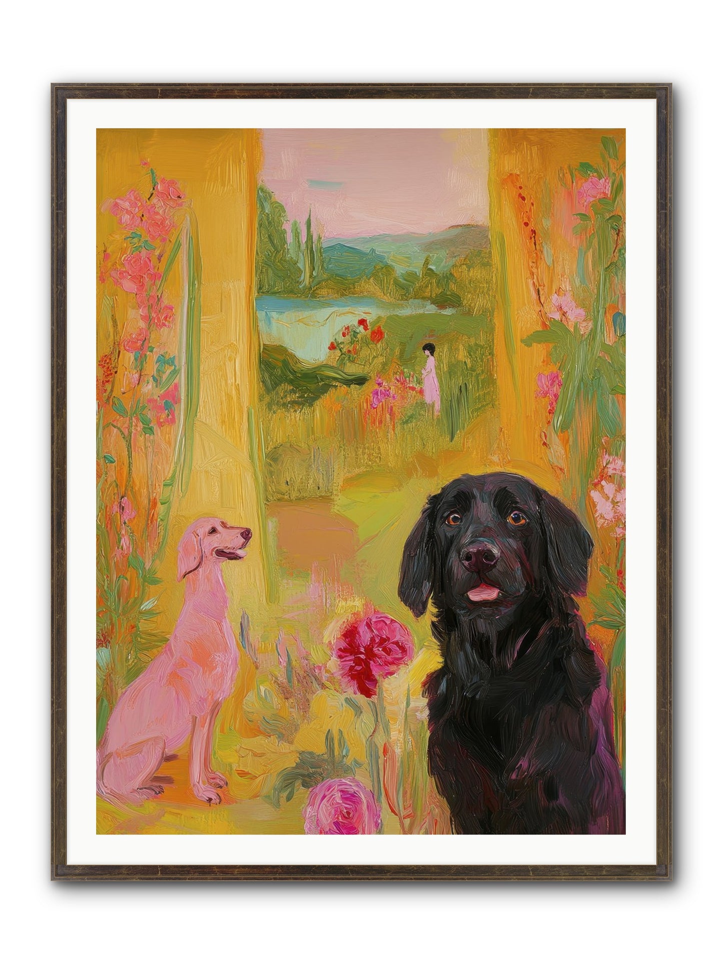 Clementine Framed Print - Slimwoods Black/Gold 36x48