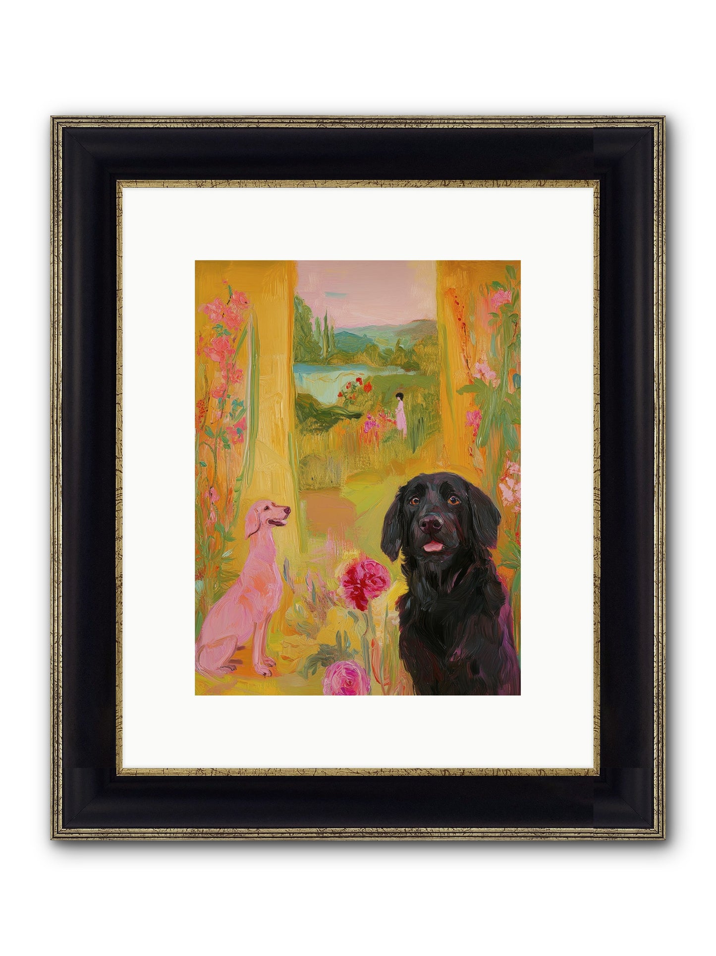 Clementine Framed Print - Black & Gold 9x12