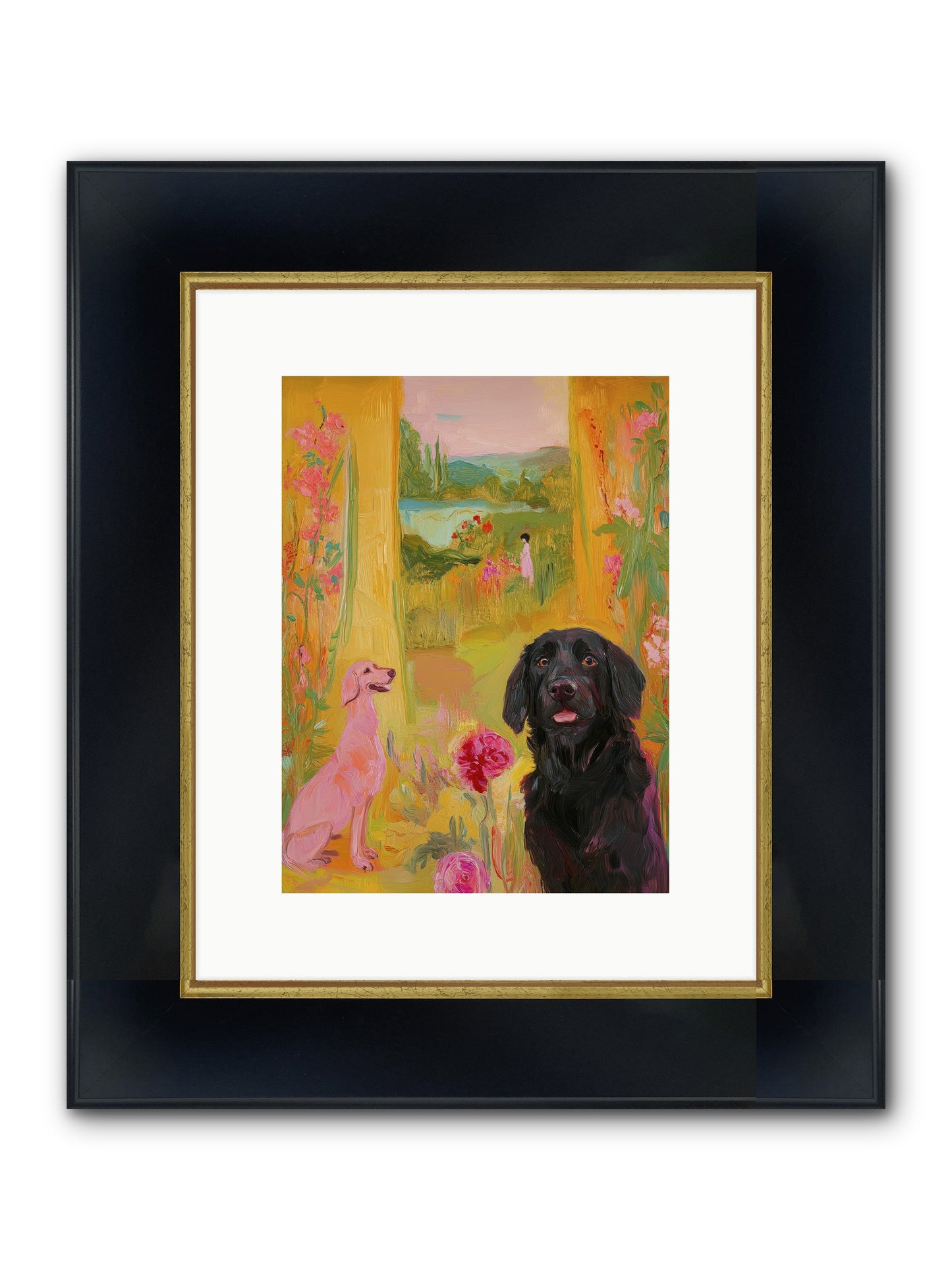 Clementine Framed Print - Wide Black w/Gold 9x12