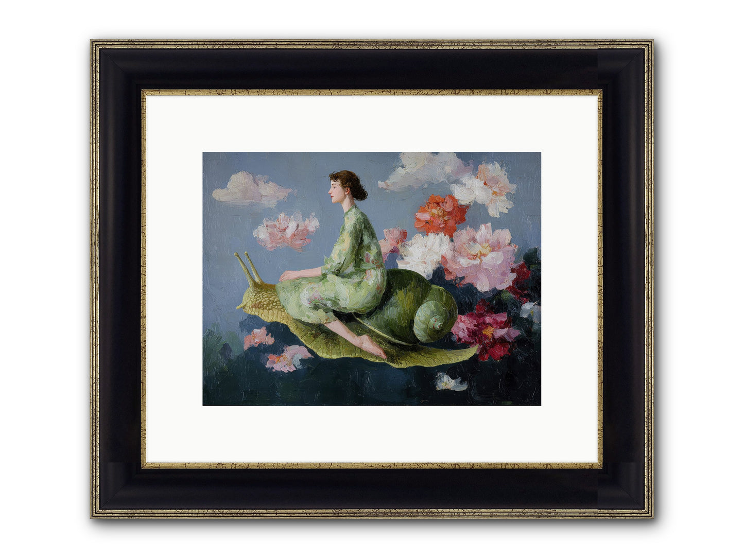 Clementine’s Call Framed Print - Black & Gold 12x9