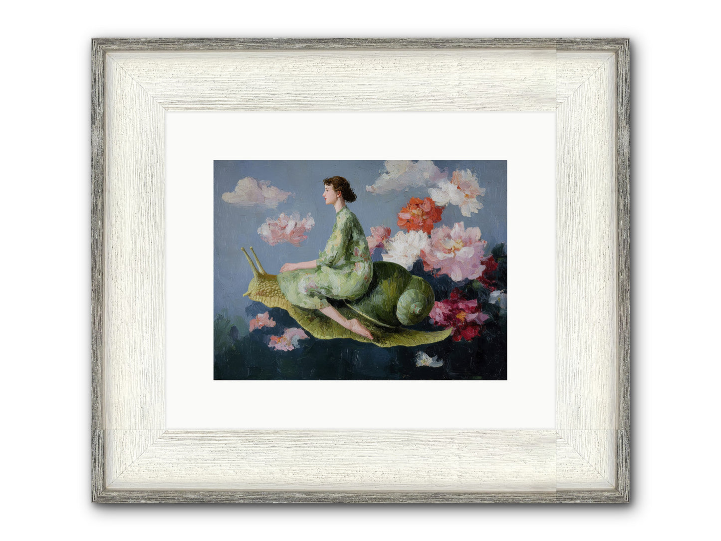 Clementine’s Call Framed Print - Driftwood White 12x9
